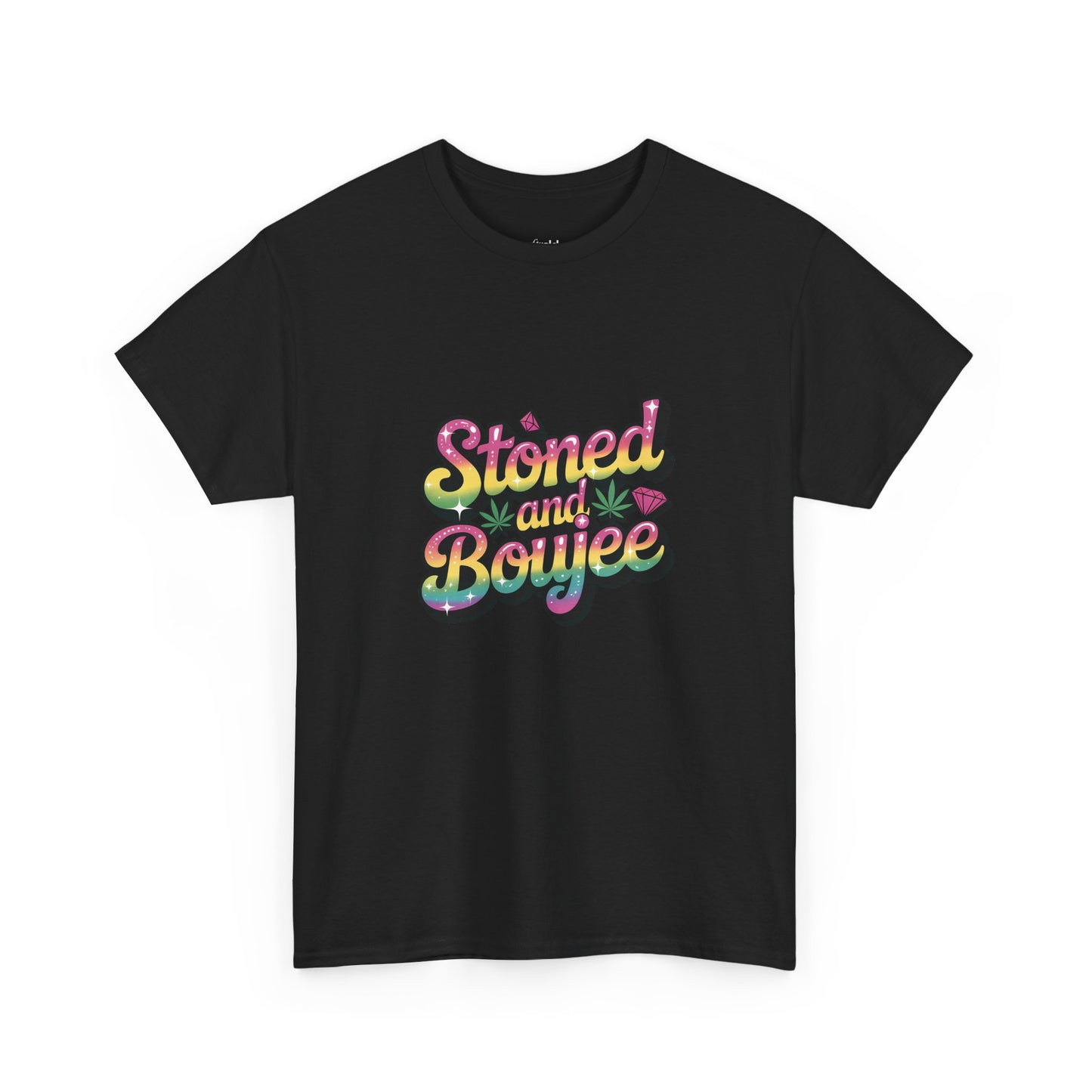 T-Shirt — "Stoned and Boujee" Colorful Retro Graphic Tee