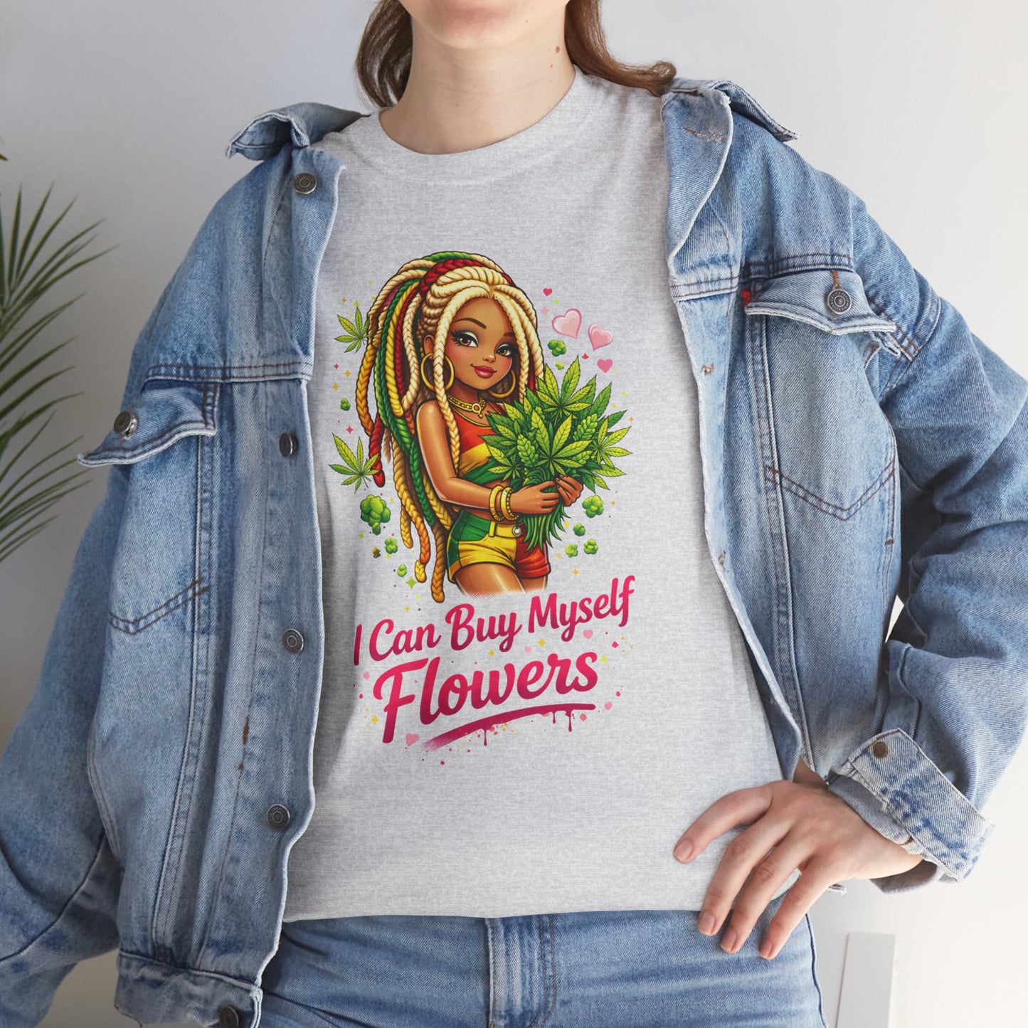 Floral Self-Love Tee — "I Can Buy Myself Flowers" Graphic T-Shirt