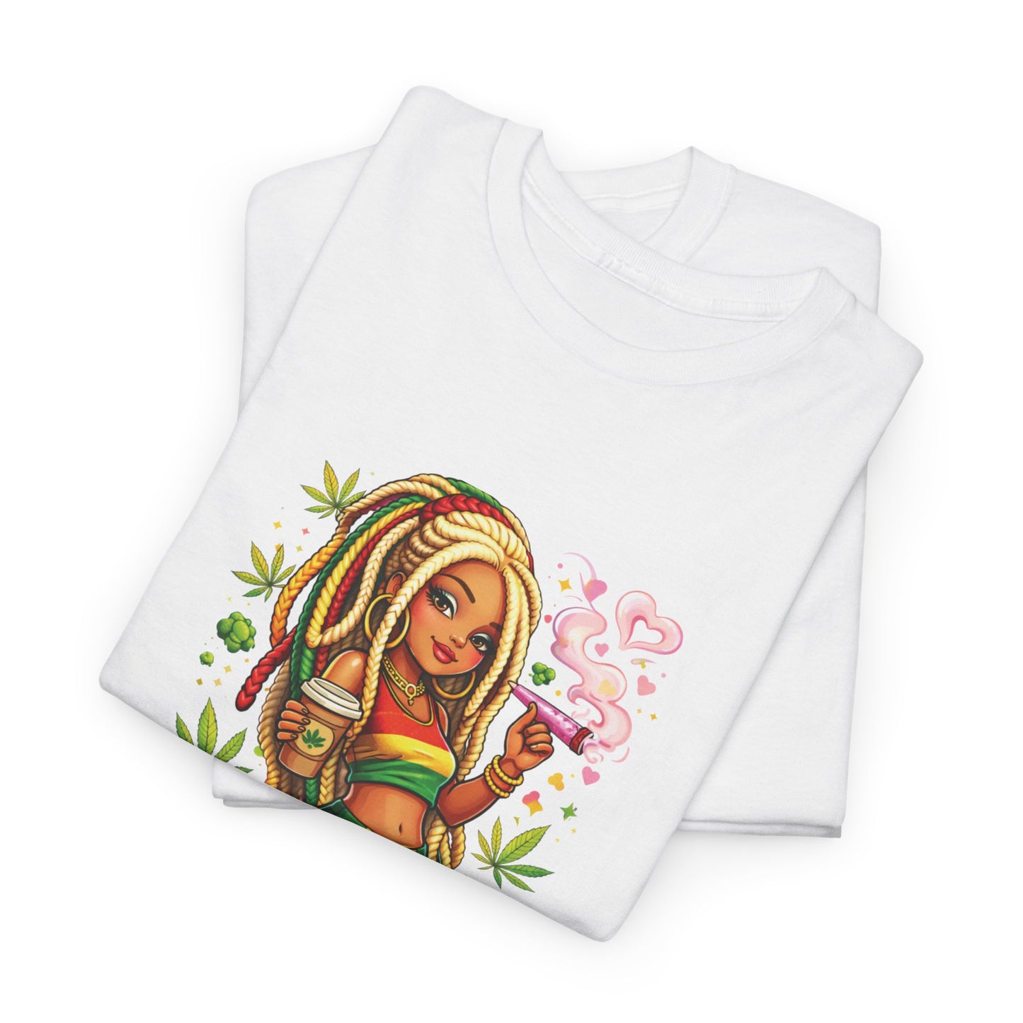 T-Shirt — "Coffee & Weed Is All I Need" Rasta Vibe Graphic Tee