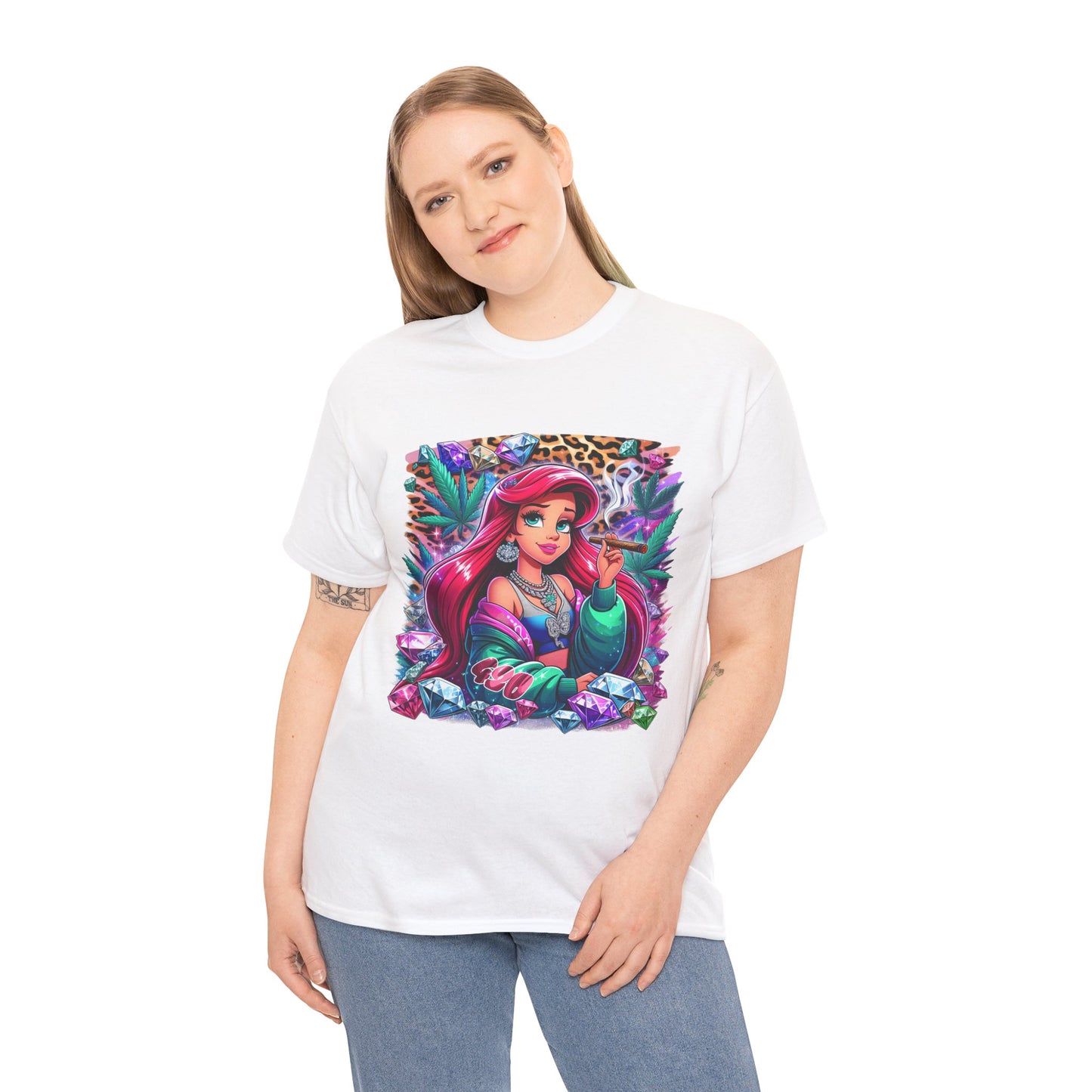 Ariel Retro Pop Art Tee — Colorful Mermaid Graphic T-Shirt