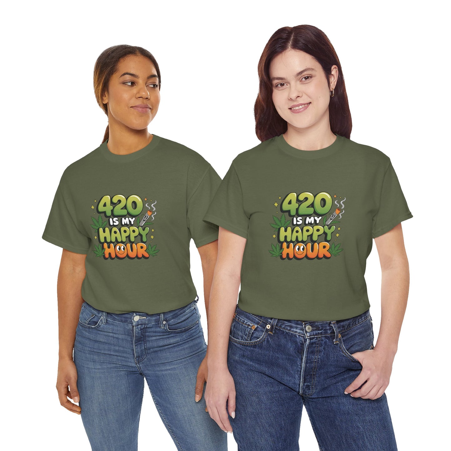 420 Is My Happy Hour T-Shirt - Funny Stoner Tee