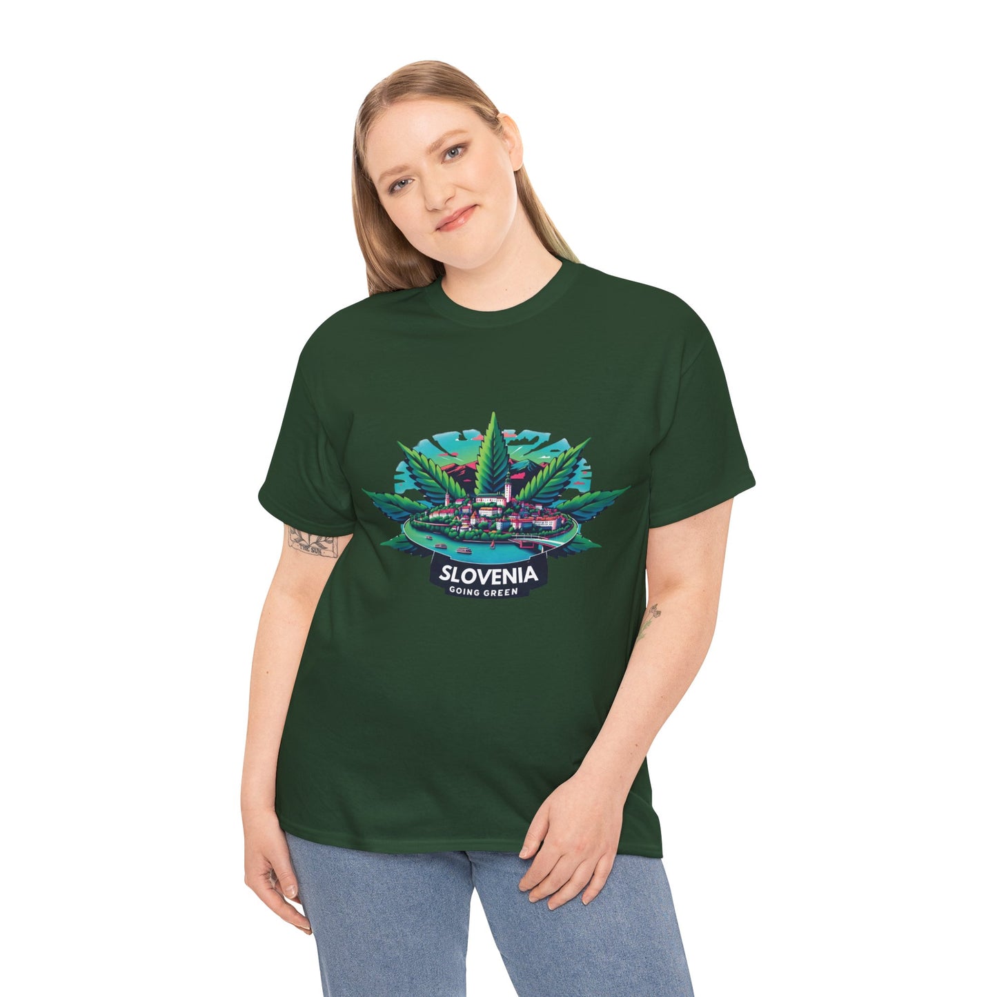 Slovenia is Going Green Heavy Cotton Tee
