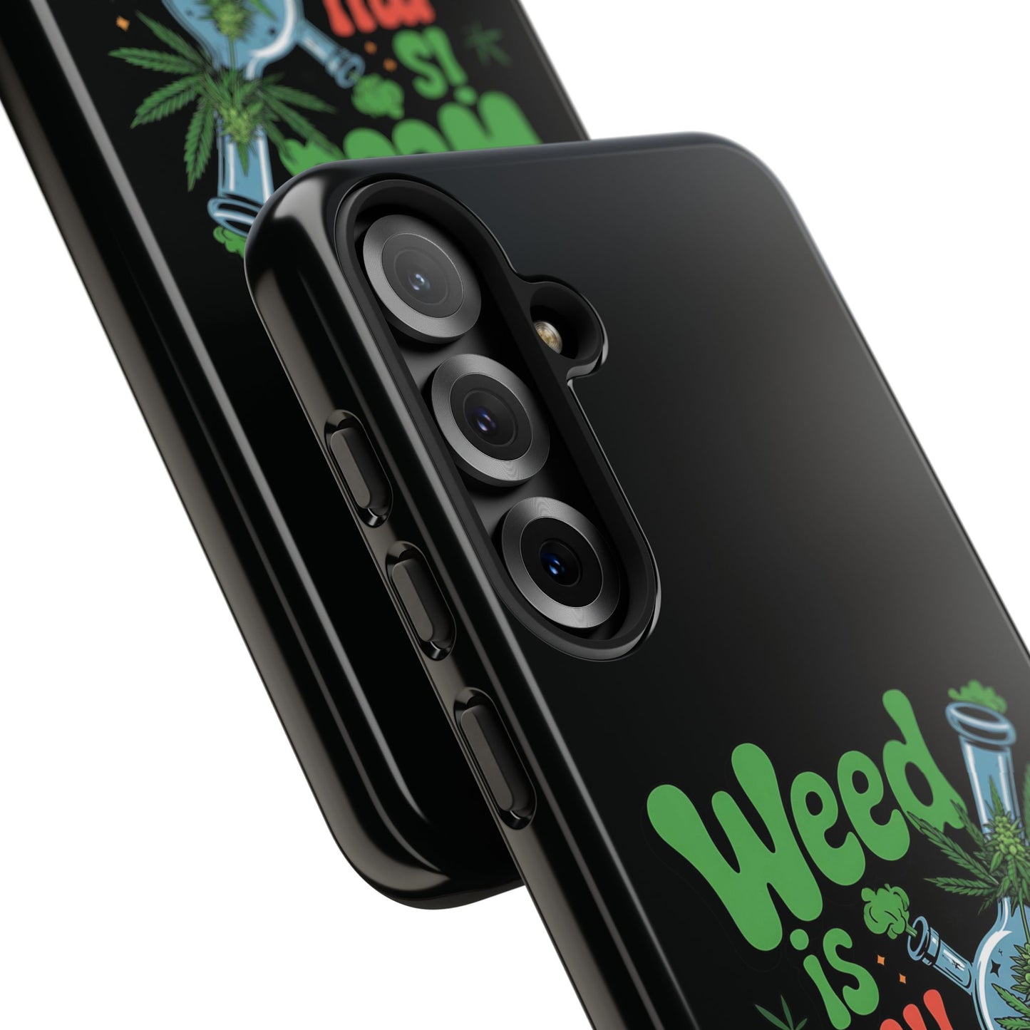 Phone Case — "Weed Is My Therapy" Retro Cannabis Design