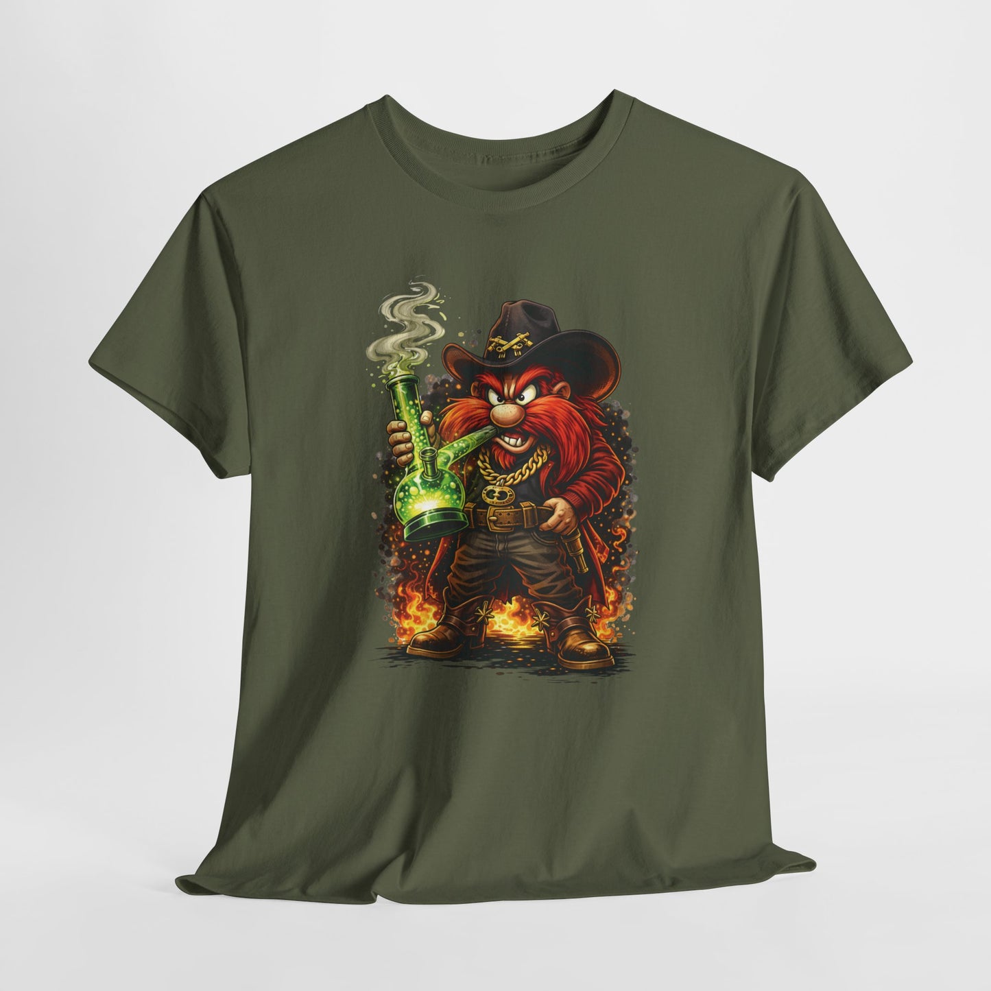 Viking Alchemist Graphic Tee — Fiery Dwarf with Potion