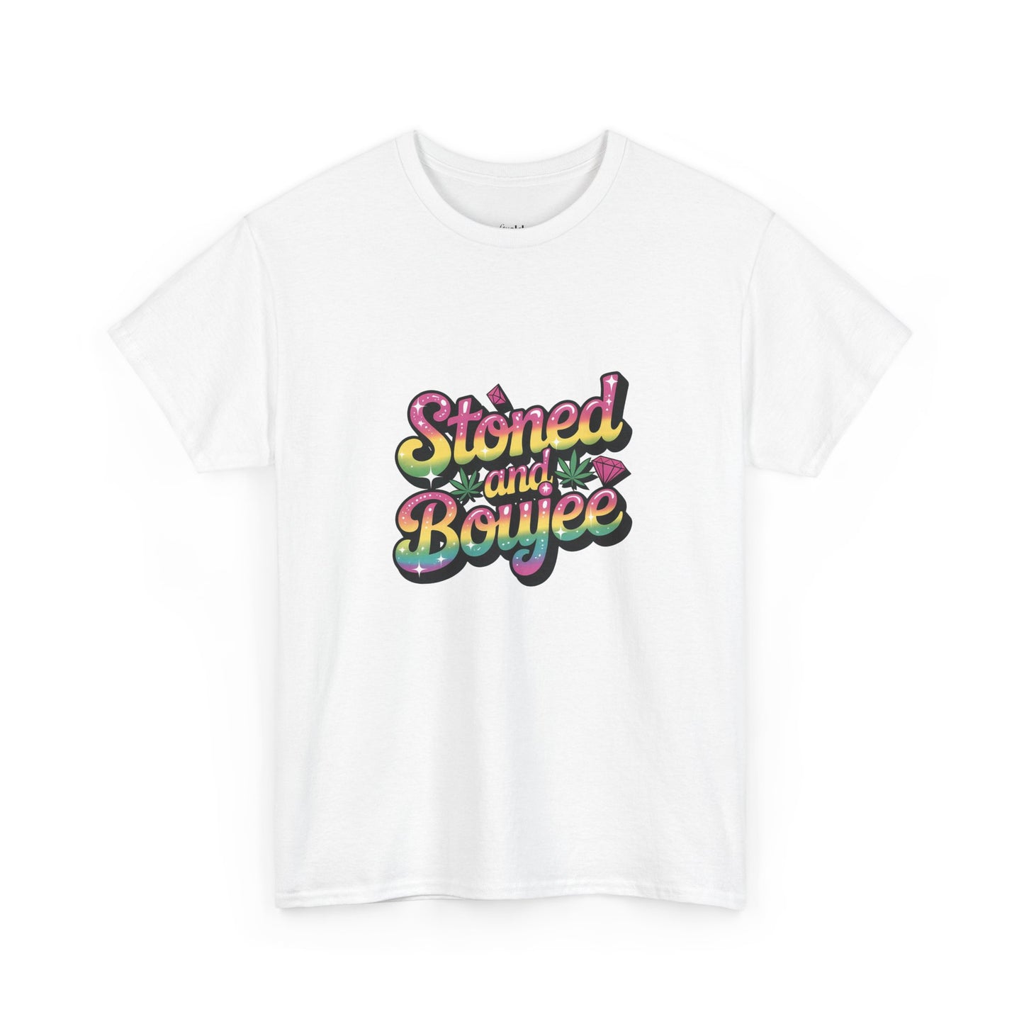 T-Shirt — "Stoned and Boujee" Colorful Retro Graphic Tee