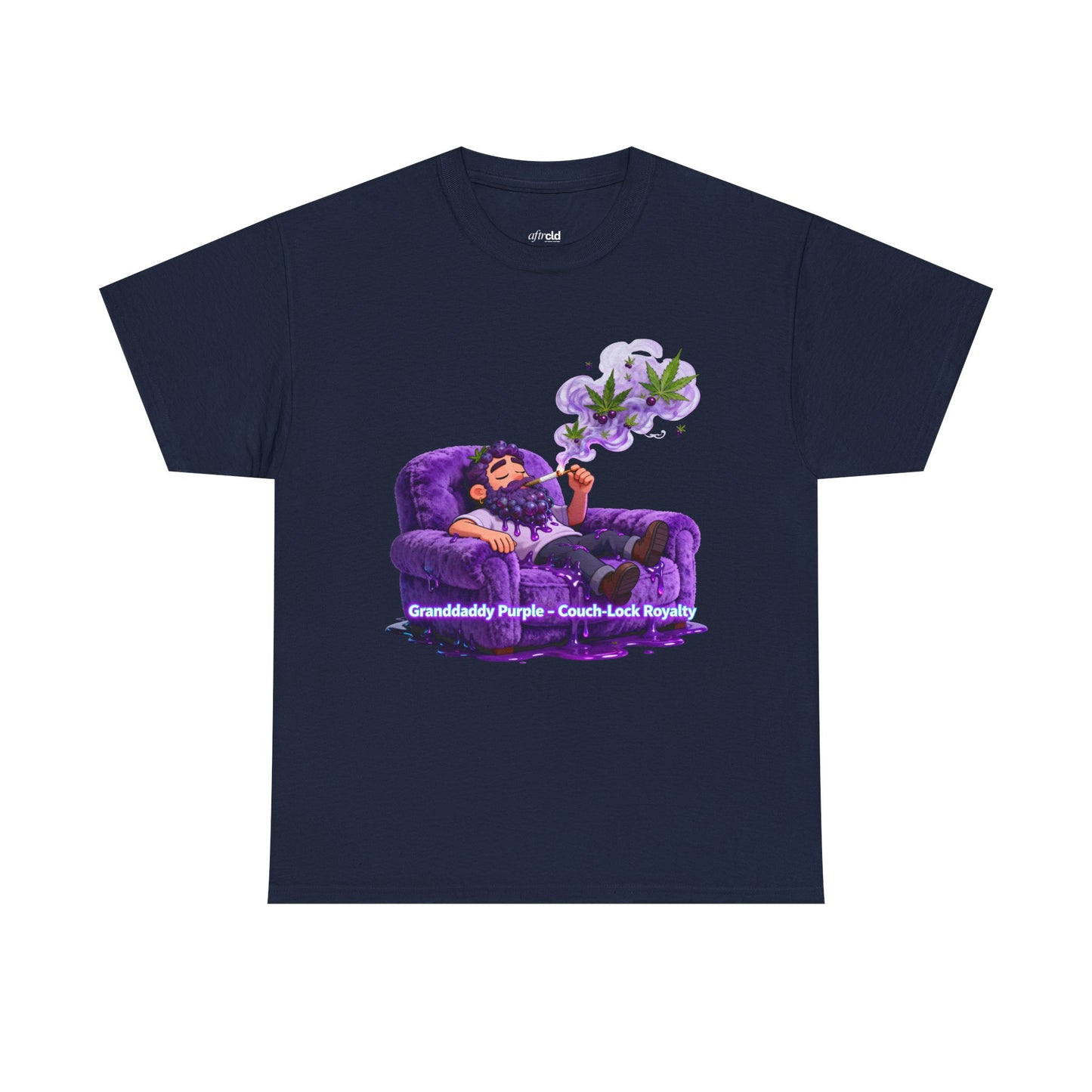 Couchlock Purple T‑Shirt — 'Couchlock Purple • Couch Back Slayin'' Relaxed Weed Vibe Tee