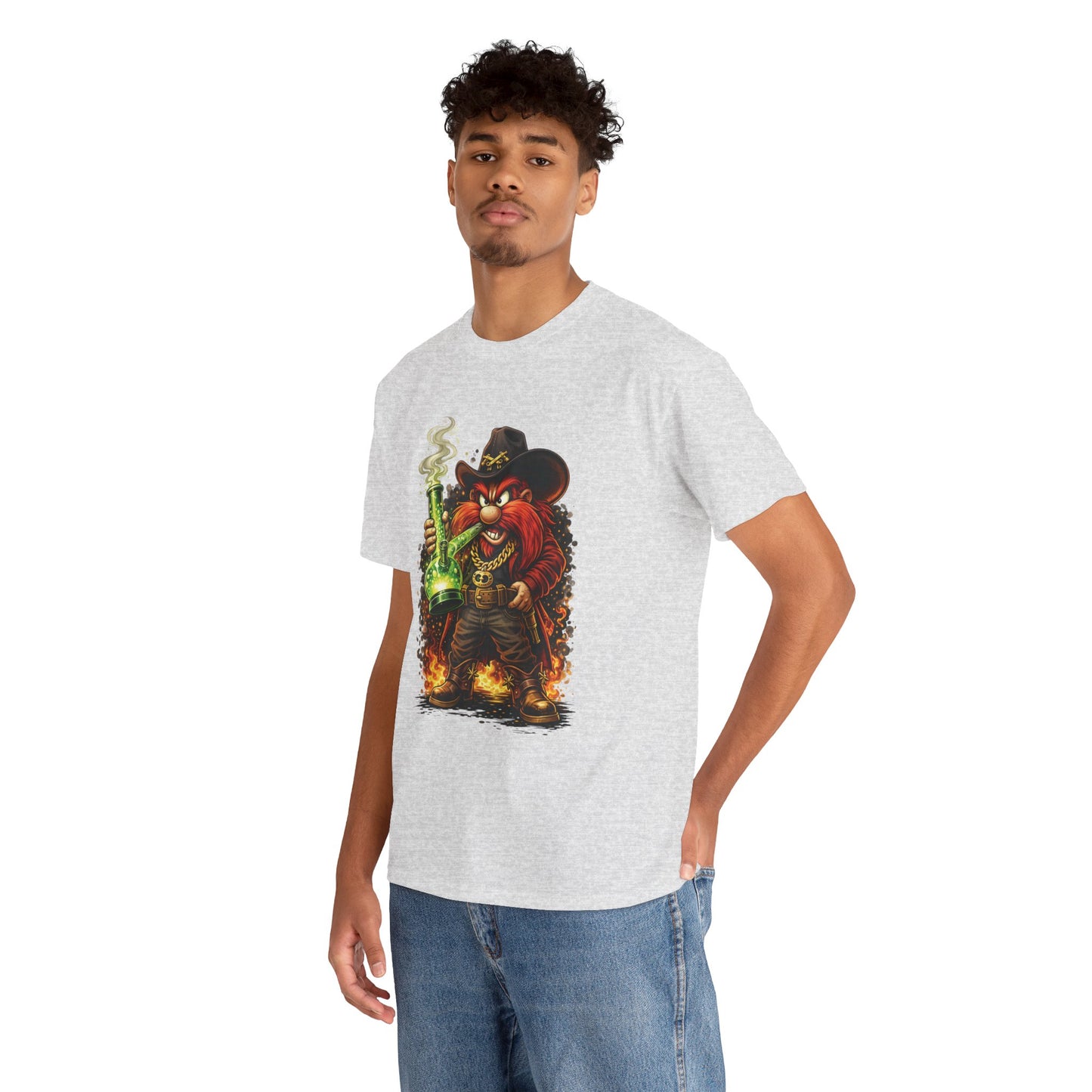 Viking Alchemist Graphic Tee — Fiery Dwarf with Potion