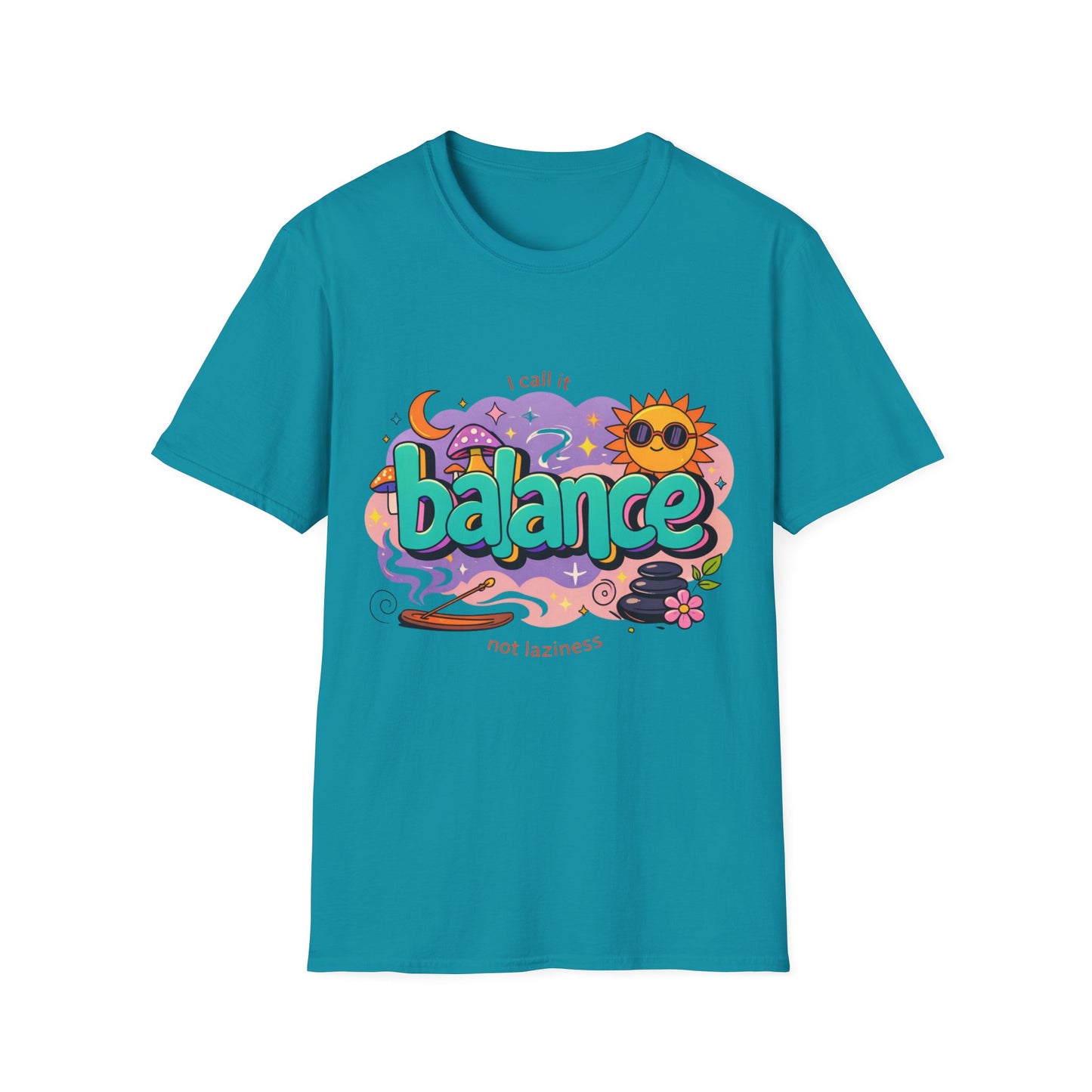 Balance Graphic T-Shirt — "It’s Self-Care Not Laziness" Relaxation Vibe