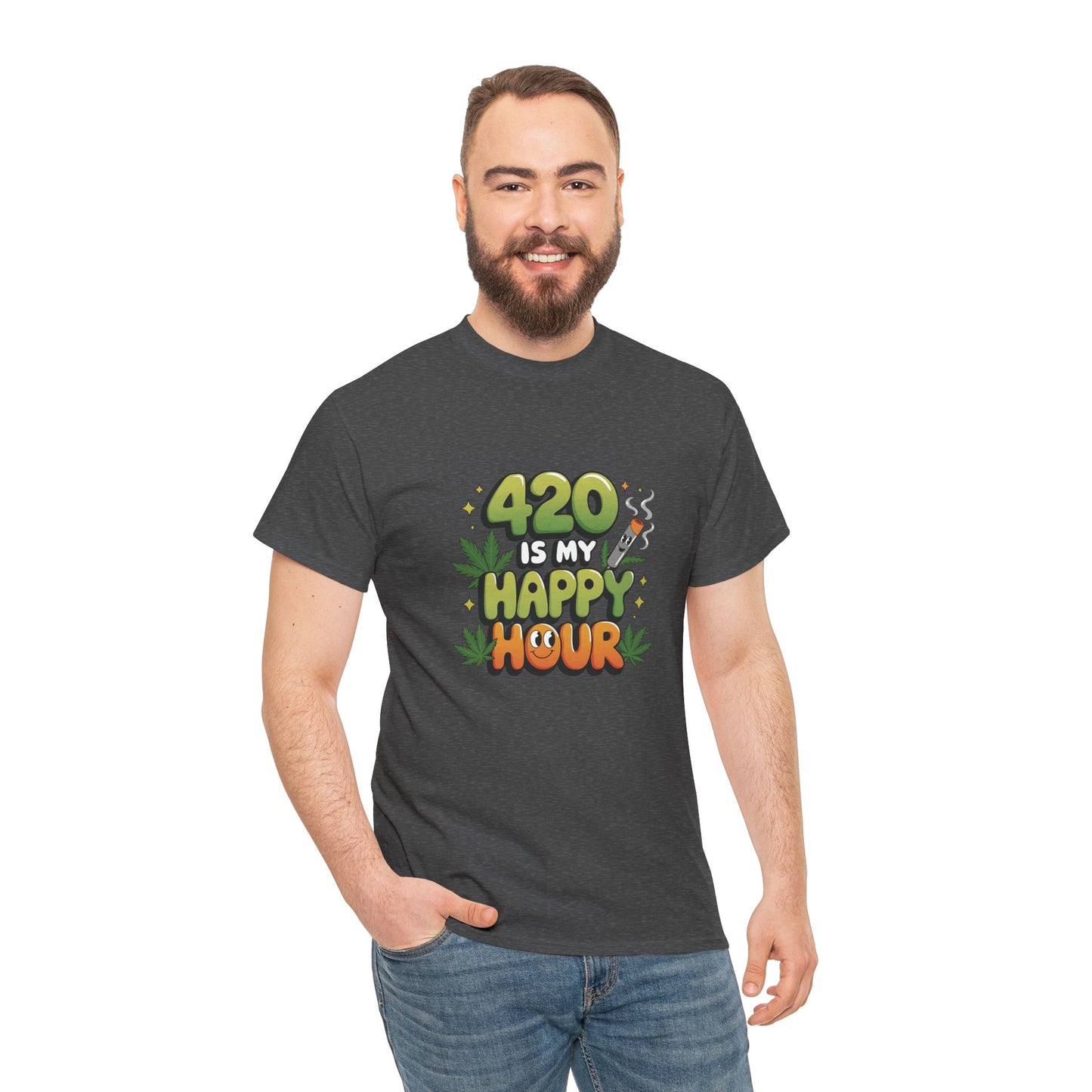 420 Is My Happy Hour T-Shirt - Funny Stoner Tee
