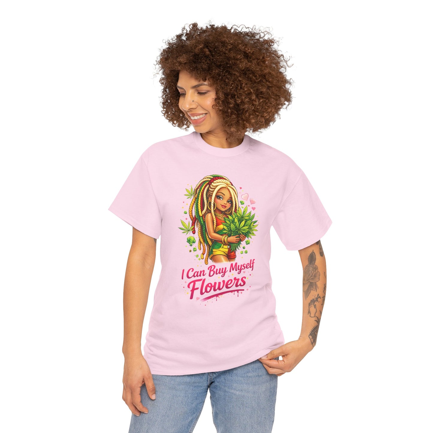 Floral Self-Love Tee — "I Can Buy Myself Flowers" Graphic T-Shirt