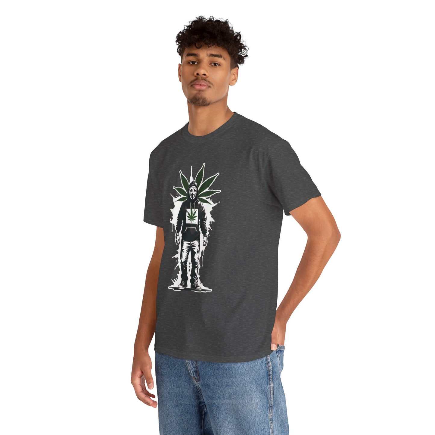 420 Stencil Graphic Tee — Leaf Hoodie Silhouette Shirt
