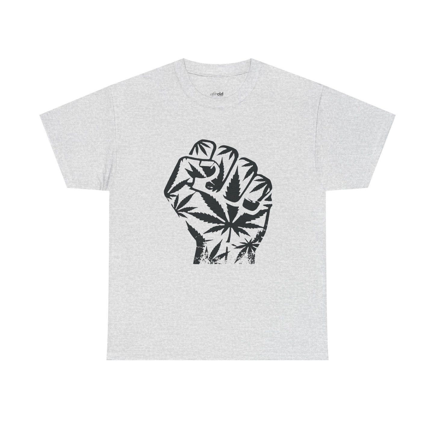 420 Fist T-Shirt — Green Leaf Power Tee