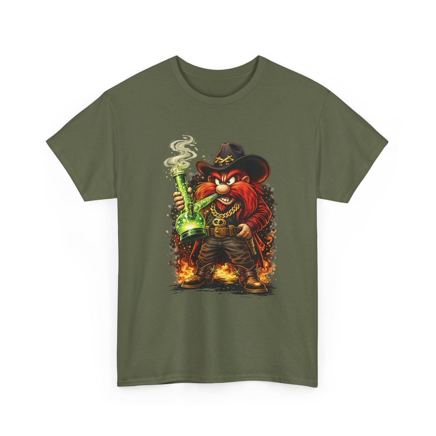 Viking Alchemist Graphic Tee — Fiery Dwarf with Potion