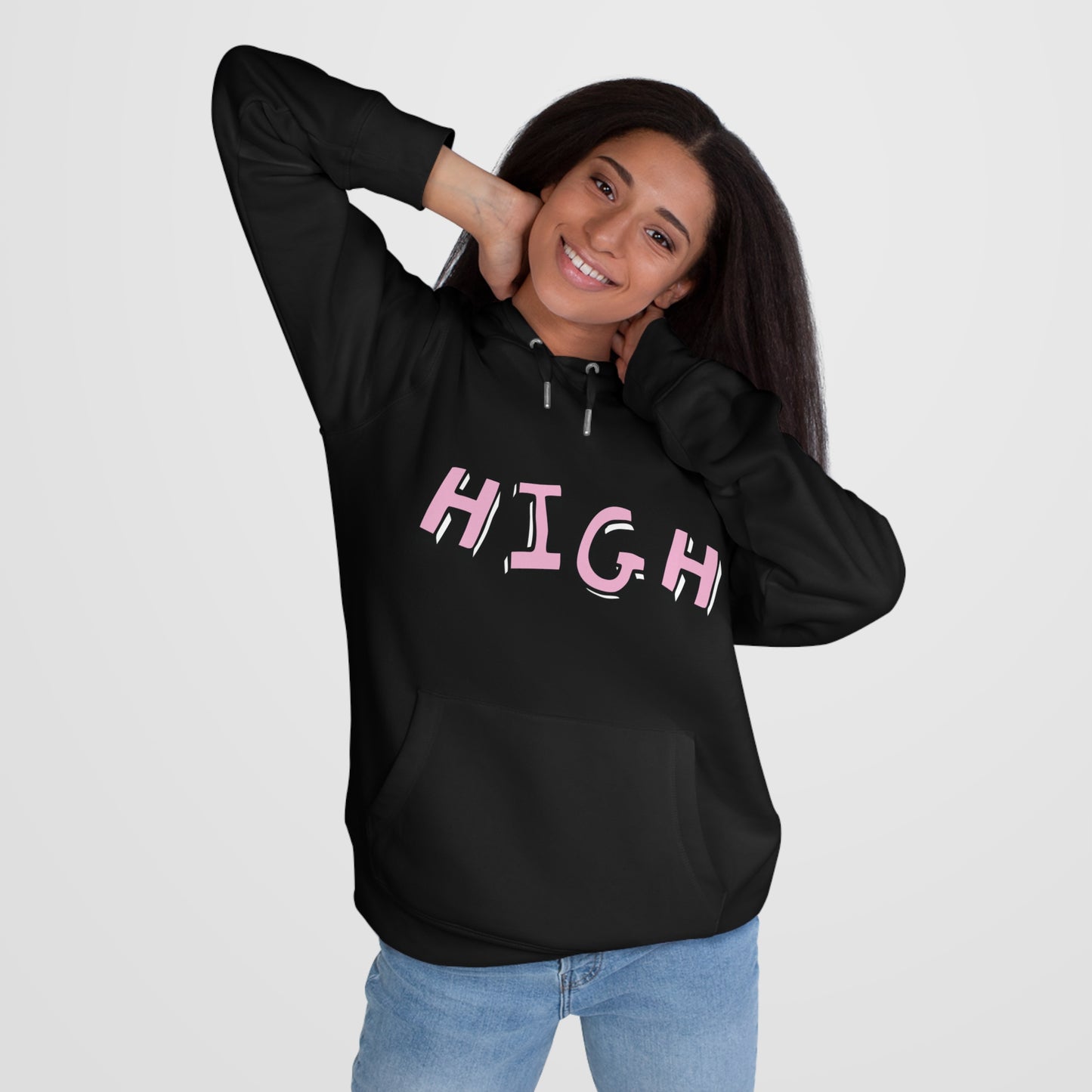 420 Hoodie — "HIGH" Front & "It's 4:20 Baby" Back Graphic Pullover