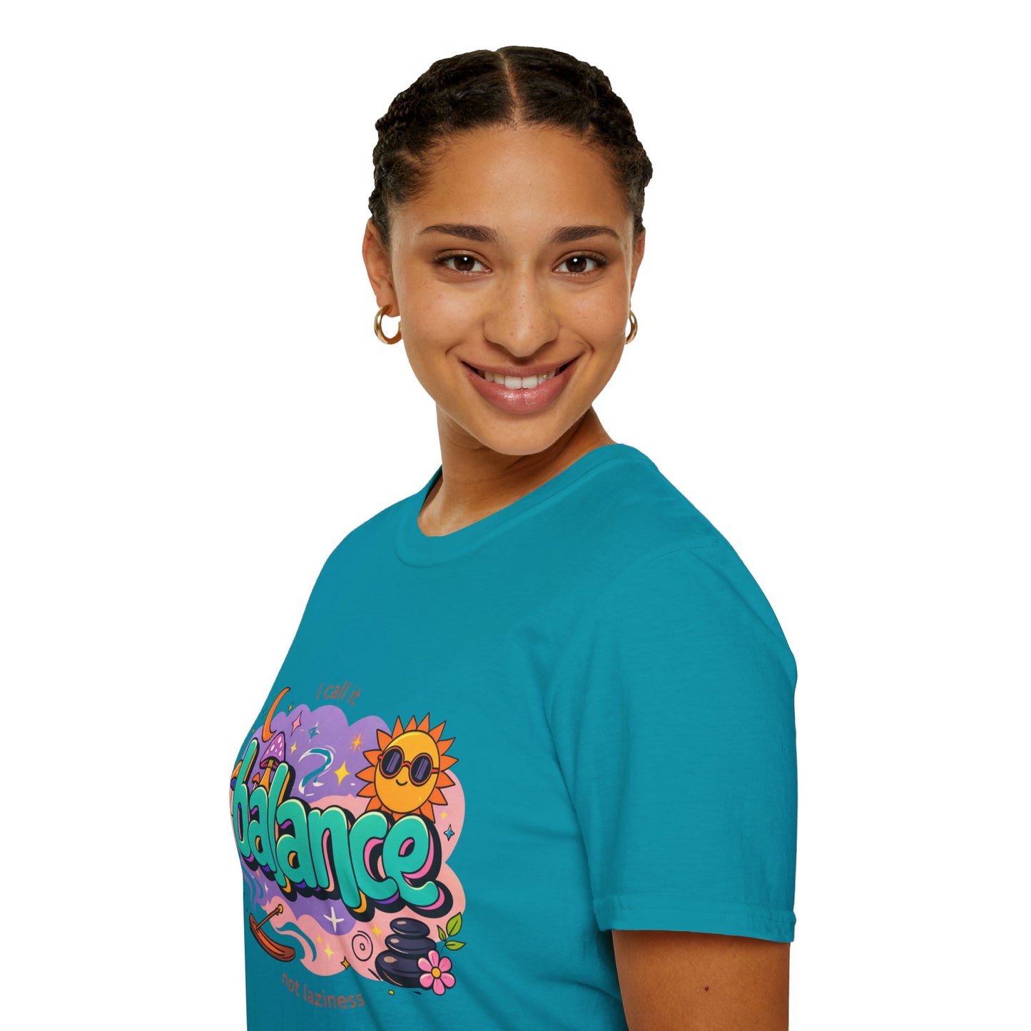 Balance Graphic T-Shirt — "It’s Self-Care Not Laziness" Relaxation Vibe