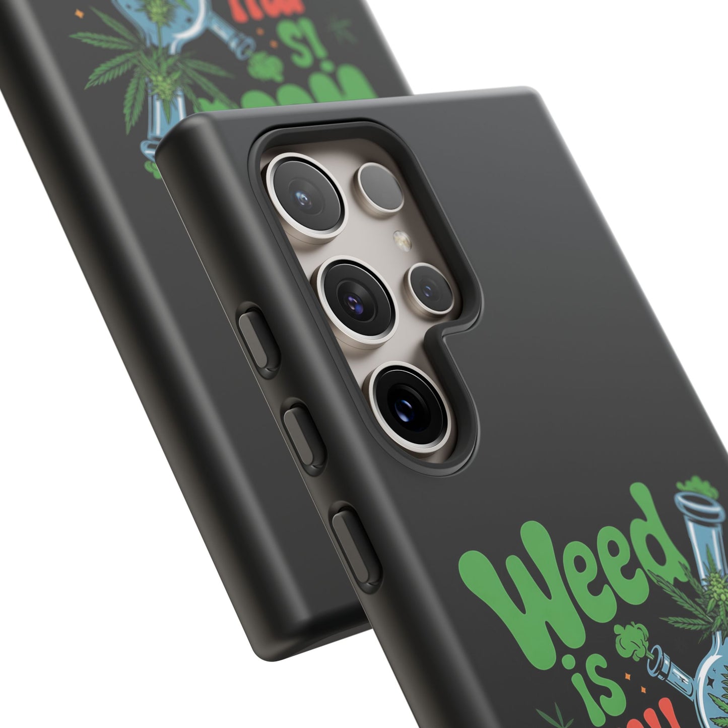 Phone Case — "Weed Is My Therapy" Retro Cannabis Design