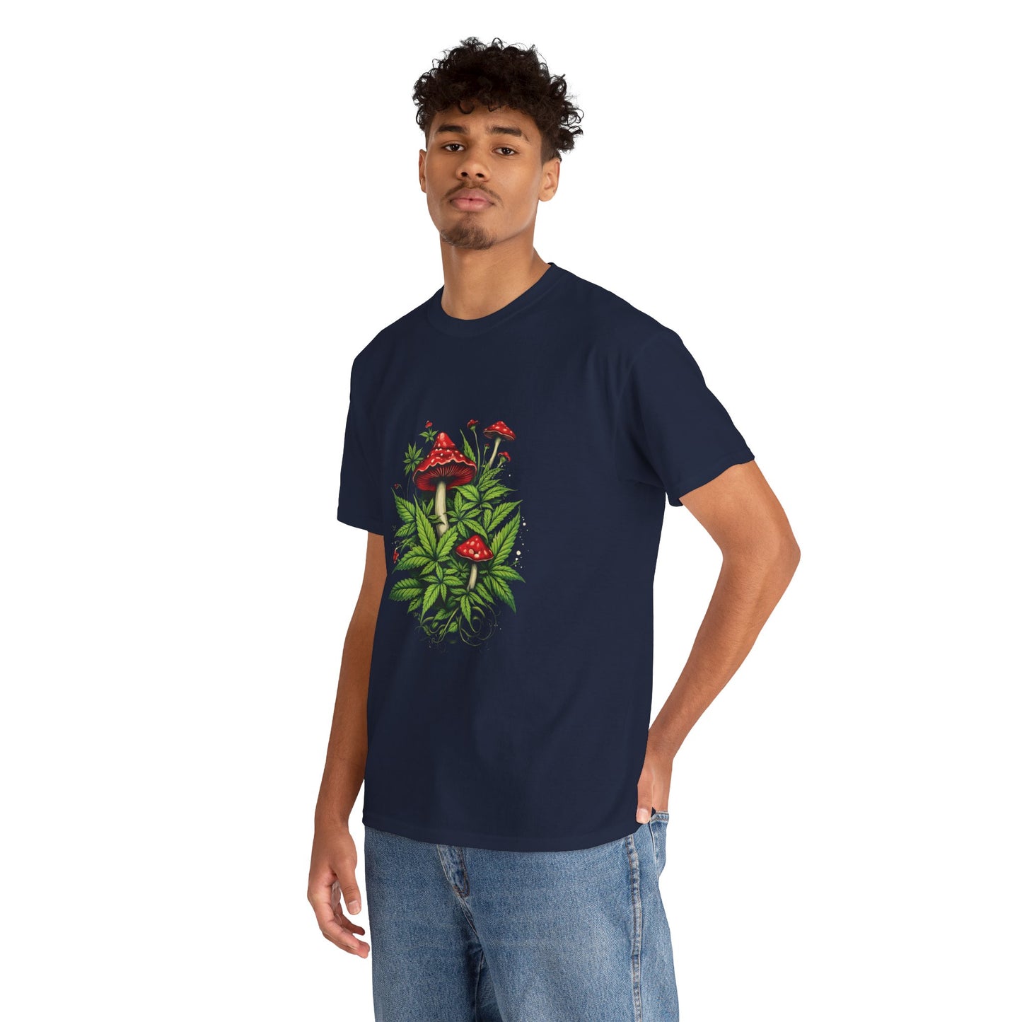 Mushroom Garden T-Shirt — Red Toadstool Botanical Tee