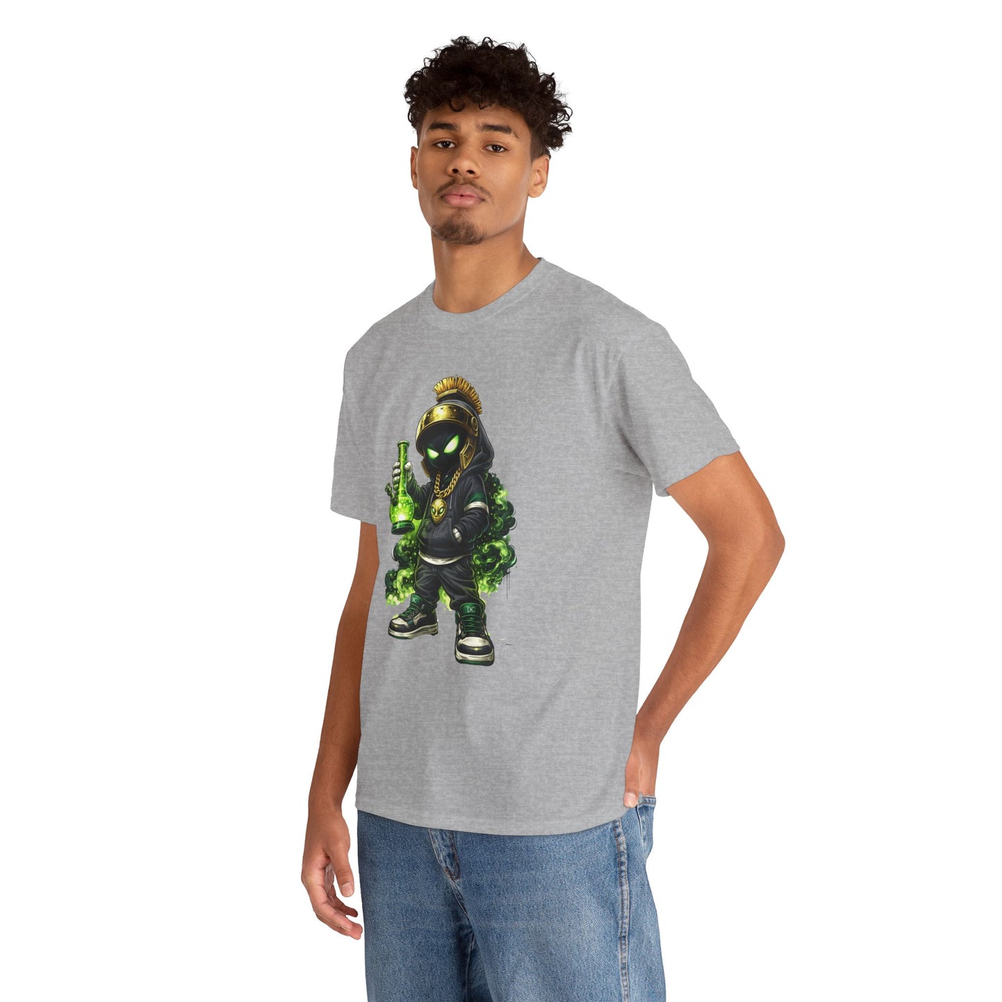 Rogue Alchemist Tee — Urban Streetwear Graphic T-Shirt with Green Potion Character