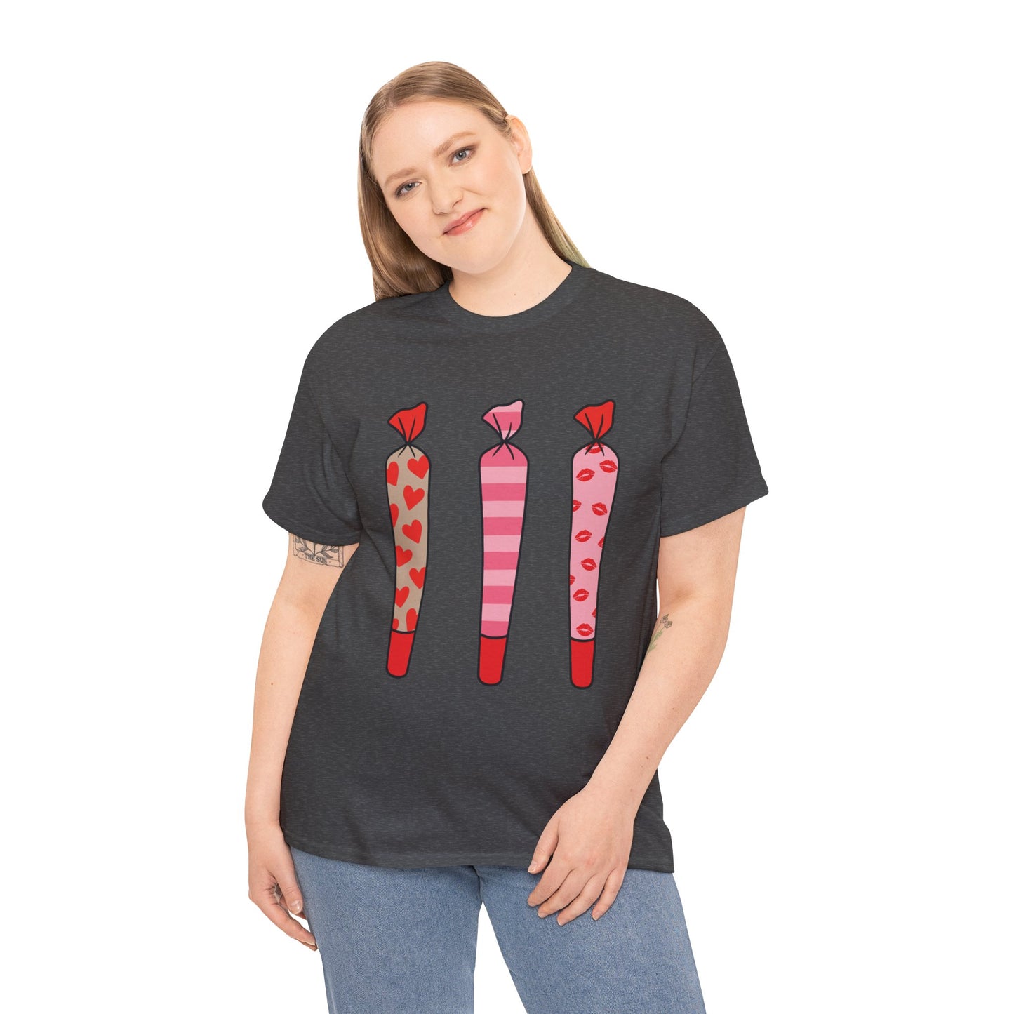 Valentine Joints Tee — Cute Pink Heart Joint Graphic T-Shirt