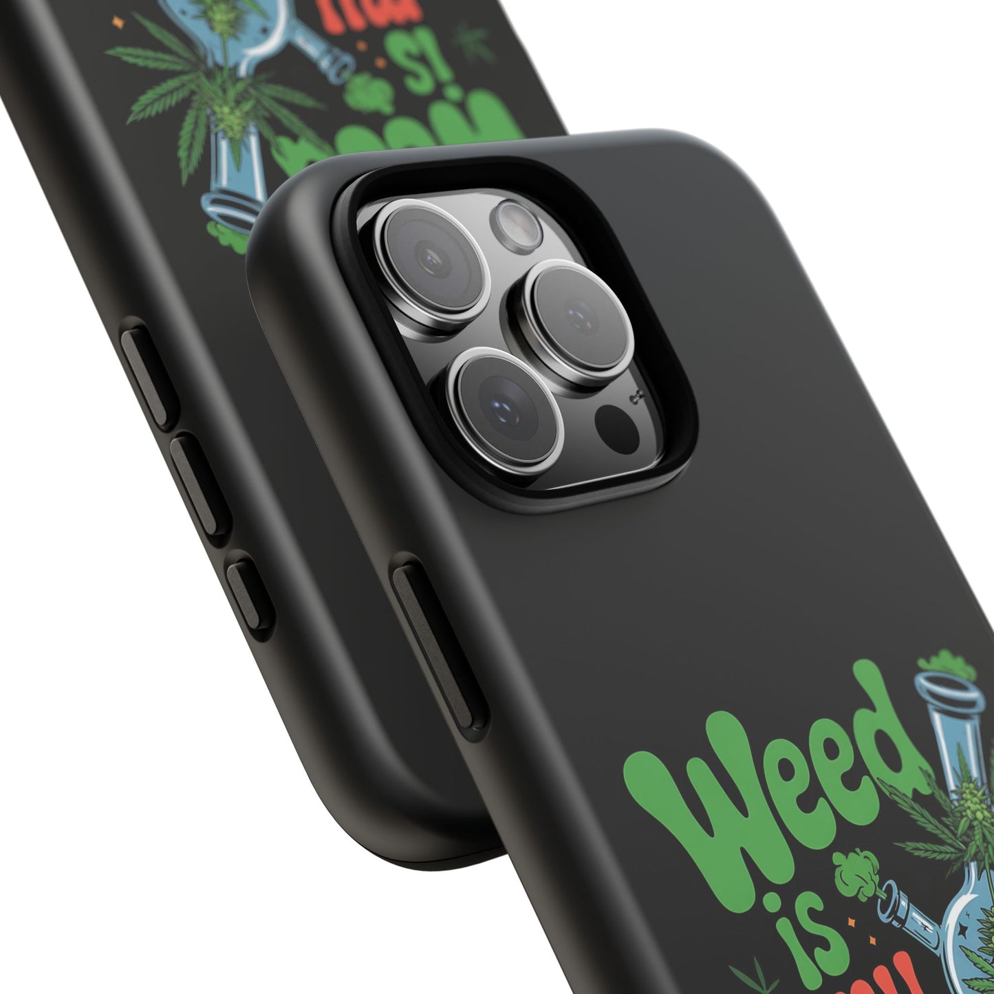 Phone Case — "Weed Is My Therapy" Retro Cannabis Design