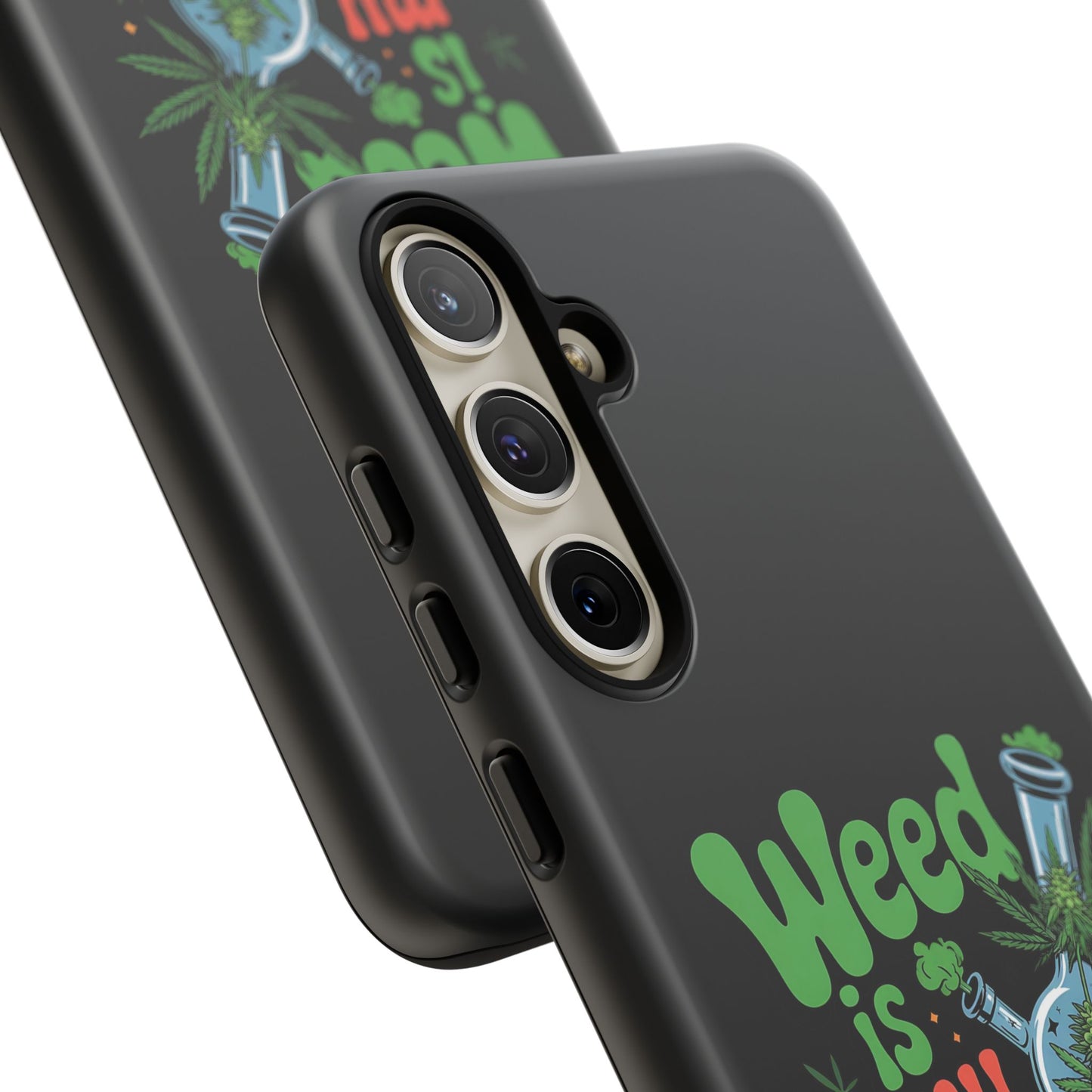 Phone Case — "Weed Is My Therapy" Retro Cannabis Design