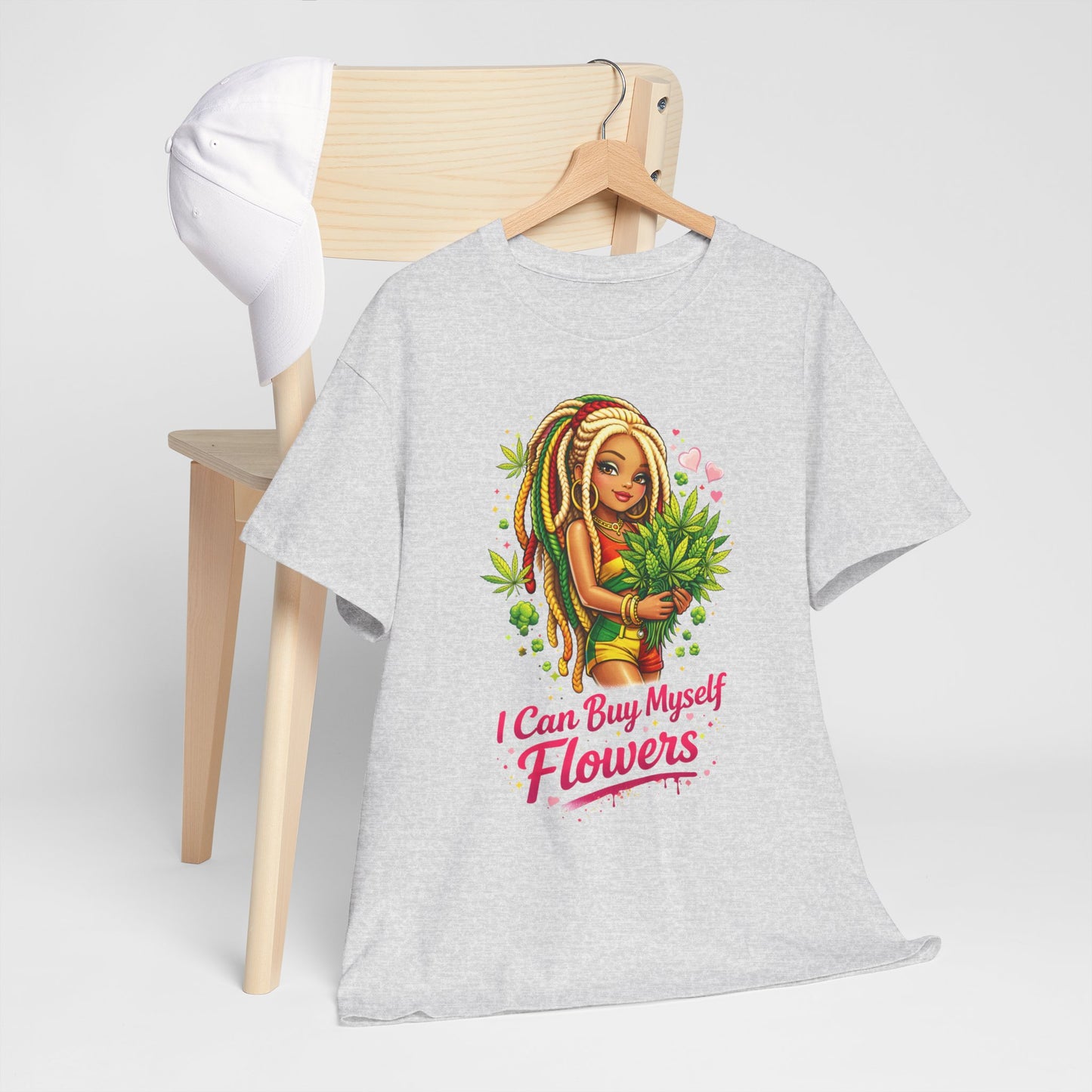 Floral Self-Love Tee — "I Can Buy Myself Flowers" Graphic T-Shirt