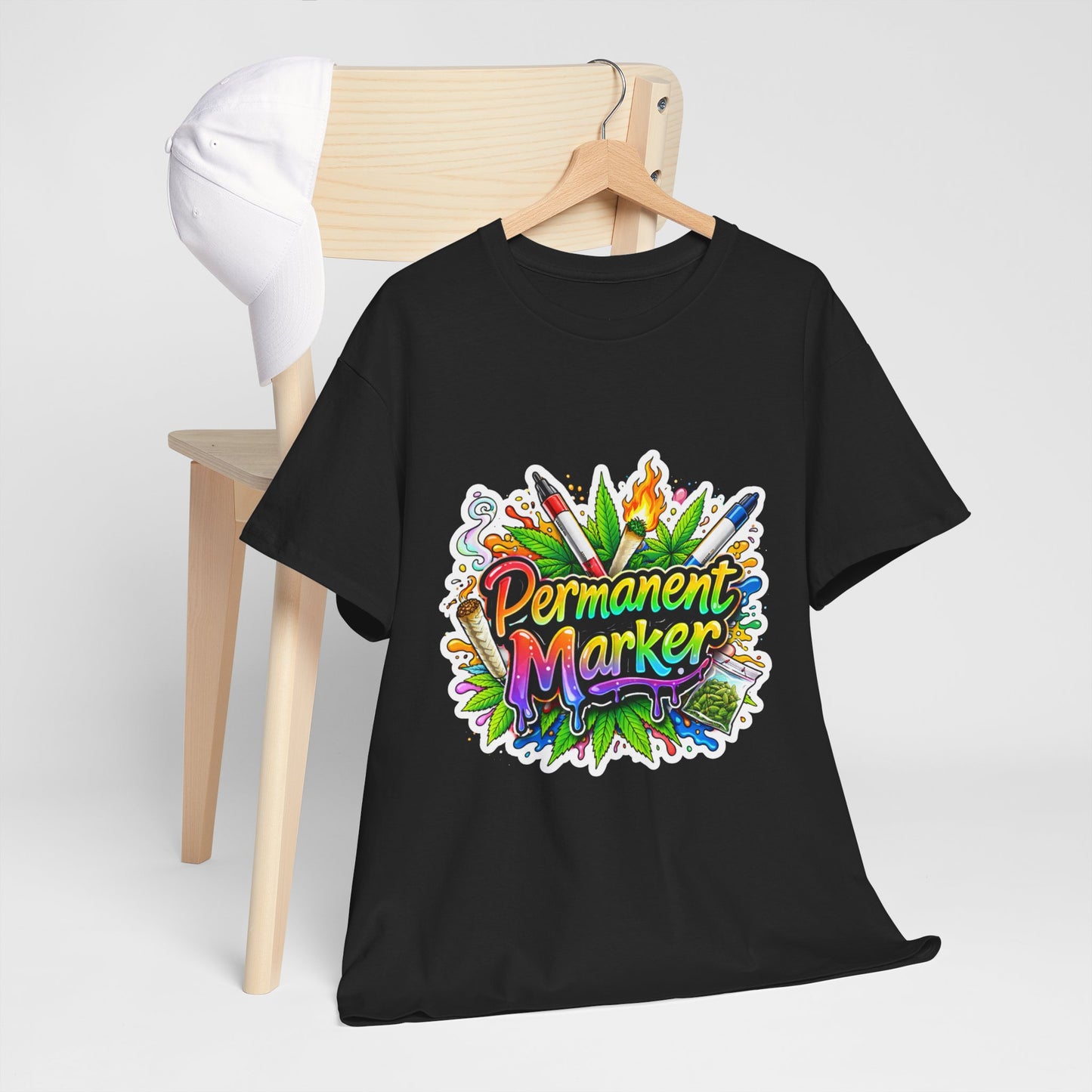 Permanent Marker Graphic Tee - Colorful Retro Art Shirt