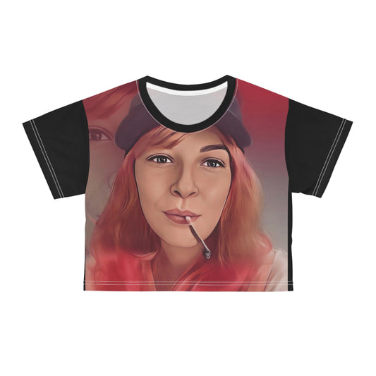 Ganja Girl Crop Tee | 420 Shirt | Gift for her | Abstract Clothing