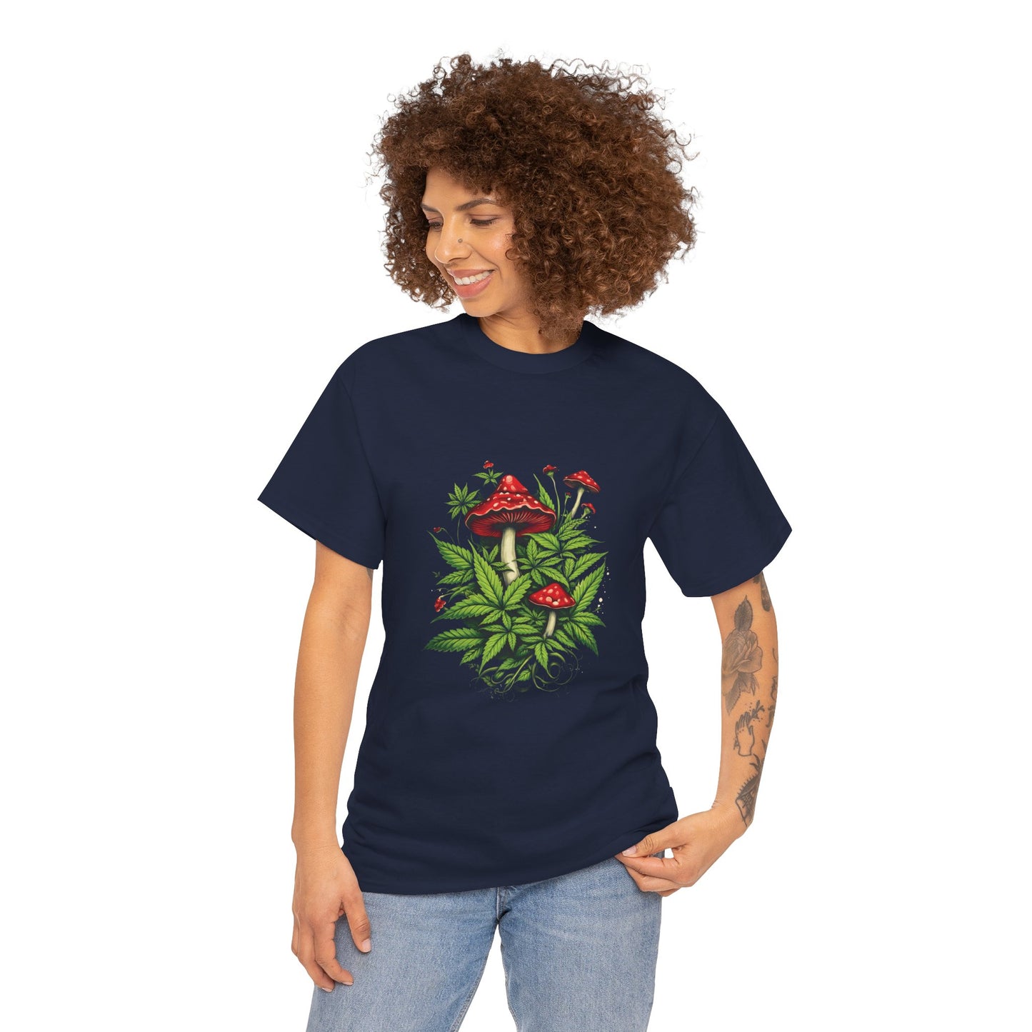 Mushroom Garden T-Shirt — Red Toadstool Botanical Tee