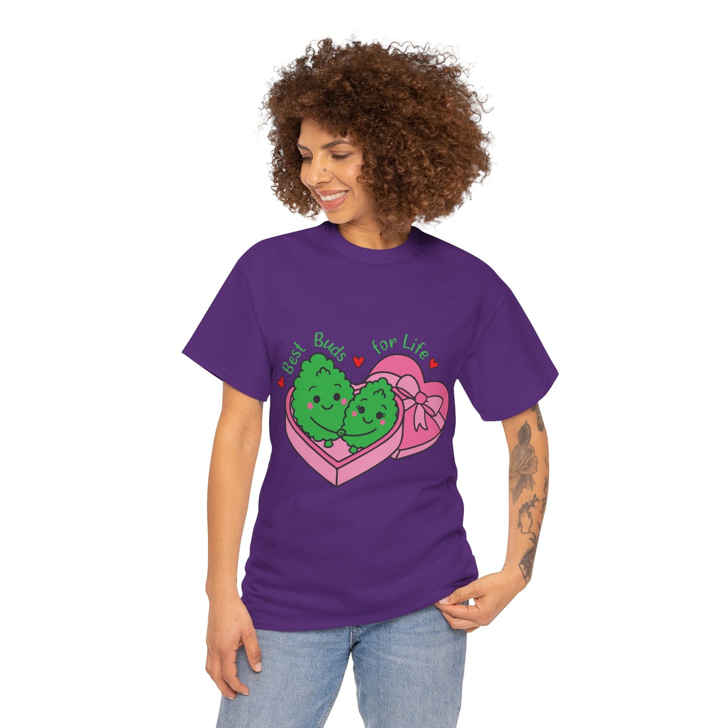 Friendship Heart Tee — “Best Buds for Life” Cute Plant Friends Valentine T‑Shirt