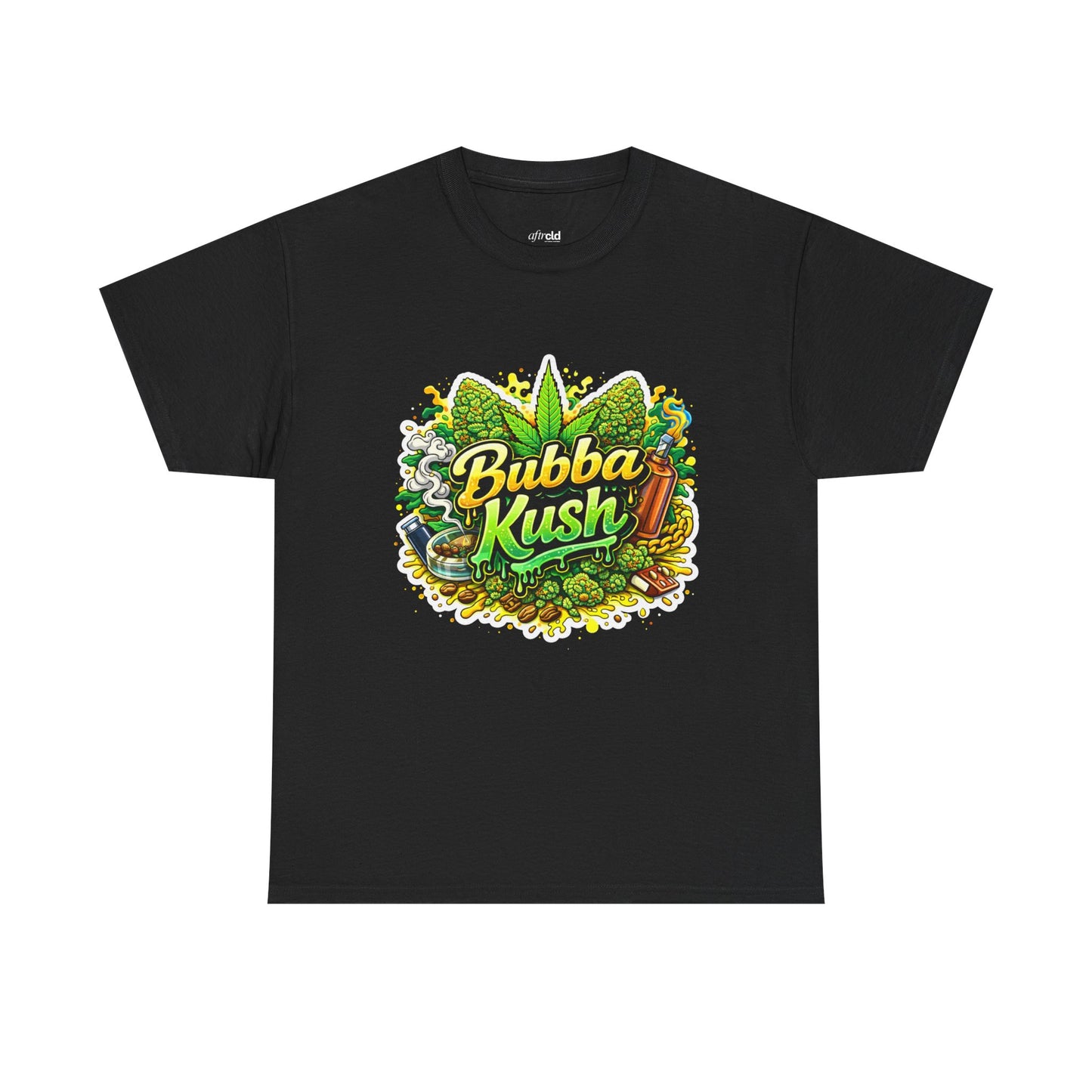 Bubba Kush Graphic Tee – Retro 420 Leaf Design