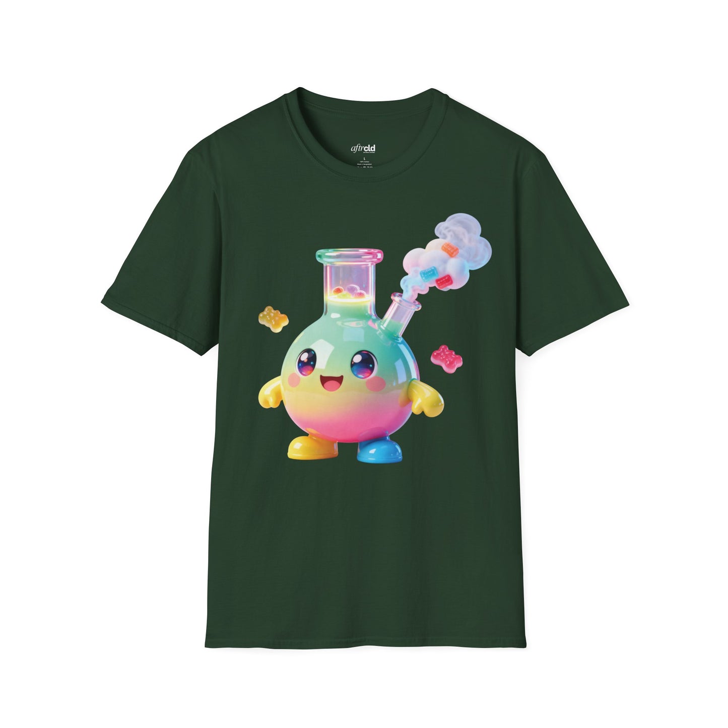 Kawaii Rainbow Bong Tee — Cute Colorful Character T-Shirt