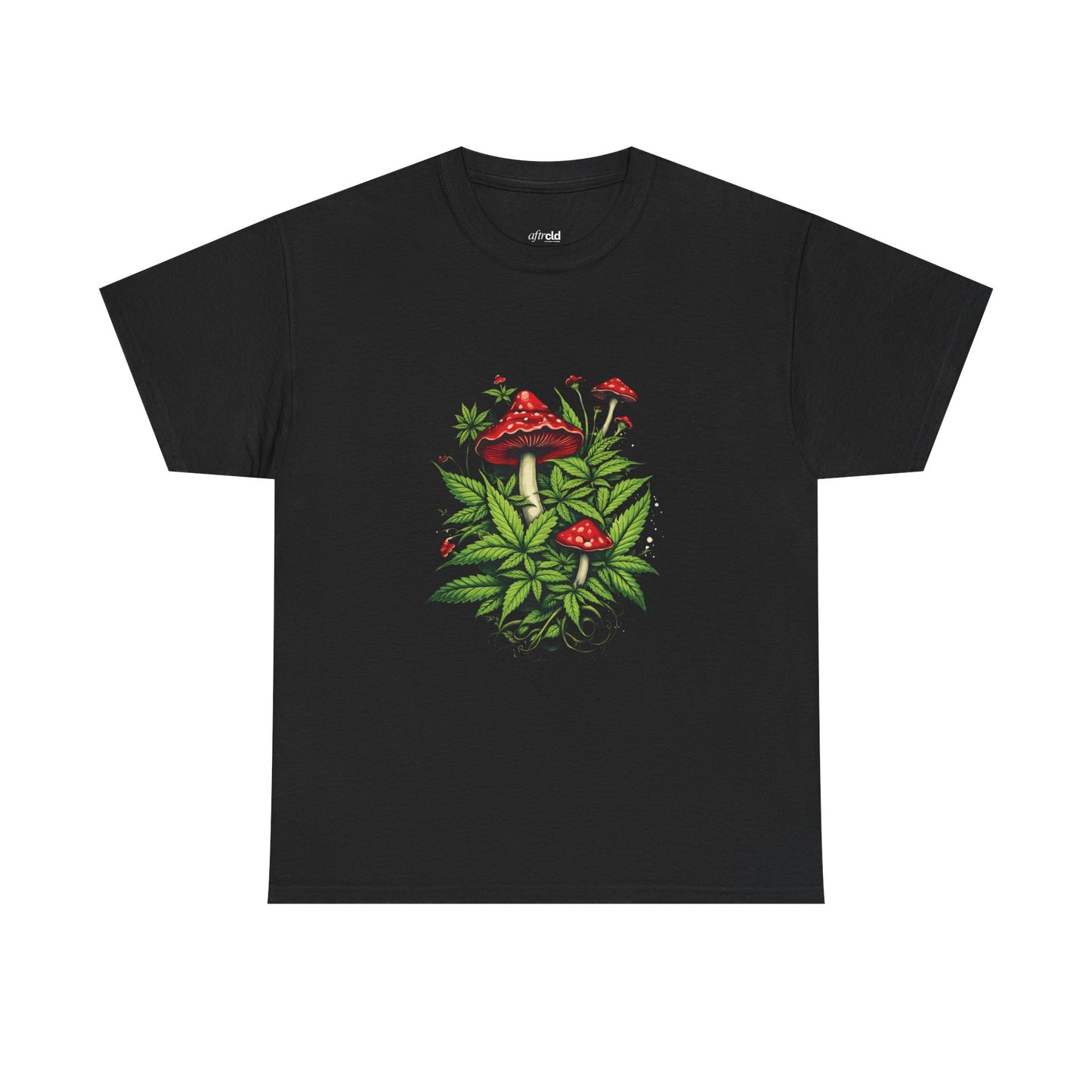 Mushroom Garden T-Shirt — Red Toadstool Botanical Tee