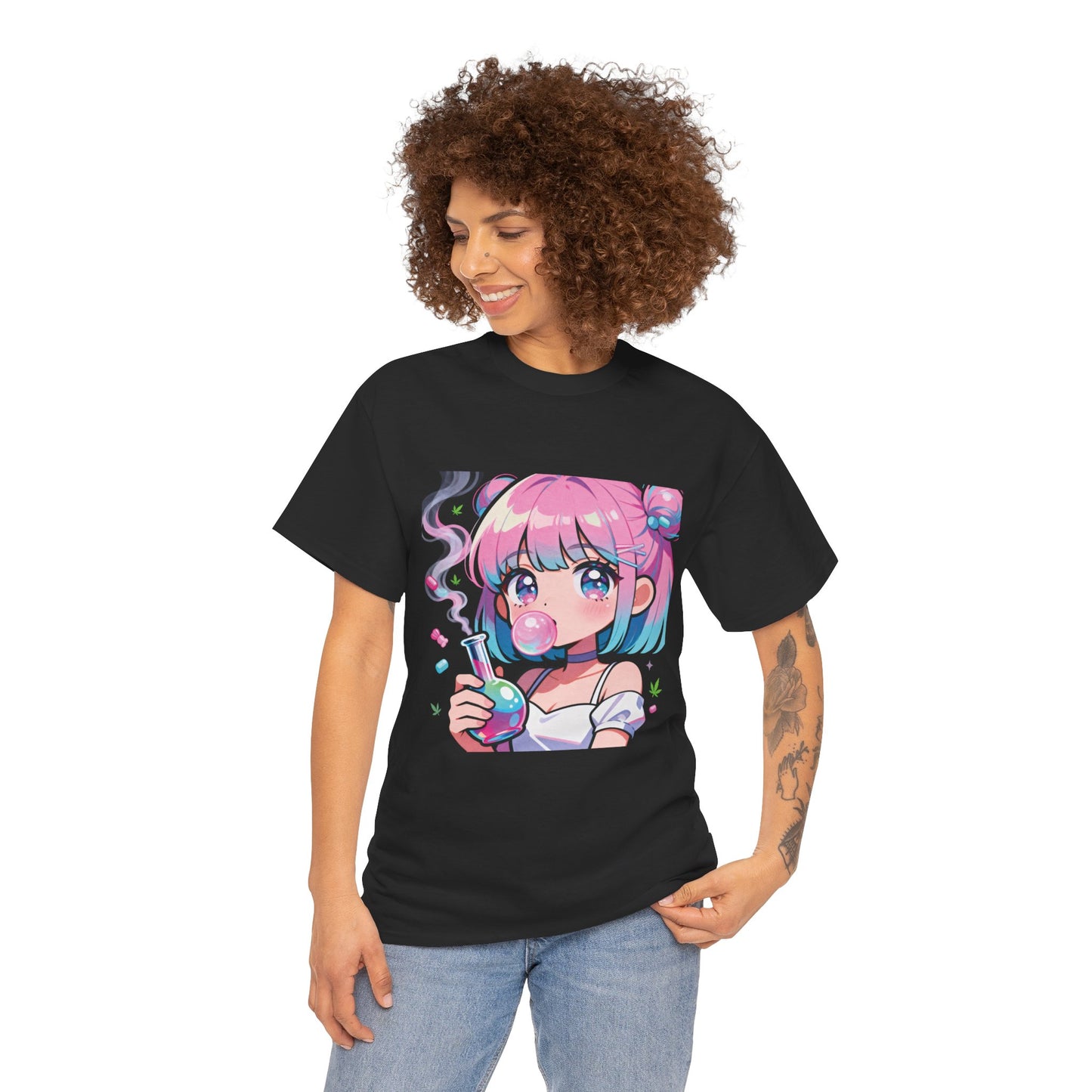 Kawaii Pastel Anime Girl Bong T‑Shirt