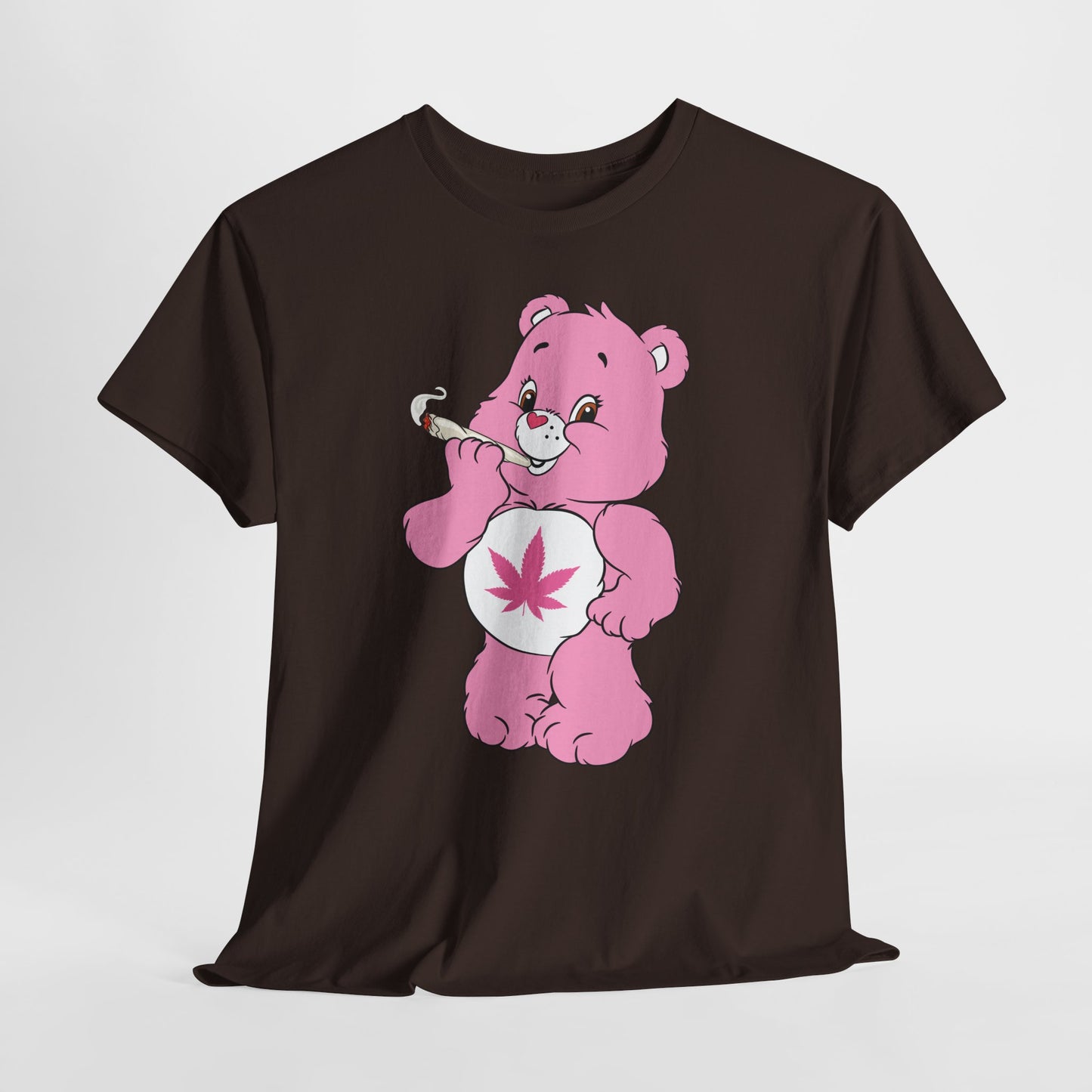 Pink 420 Bear T‑Shirt — Cute Stoner Graphic Tee