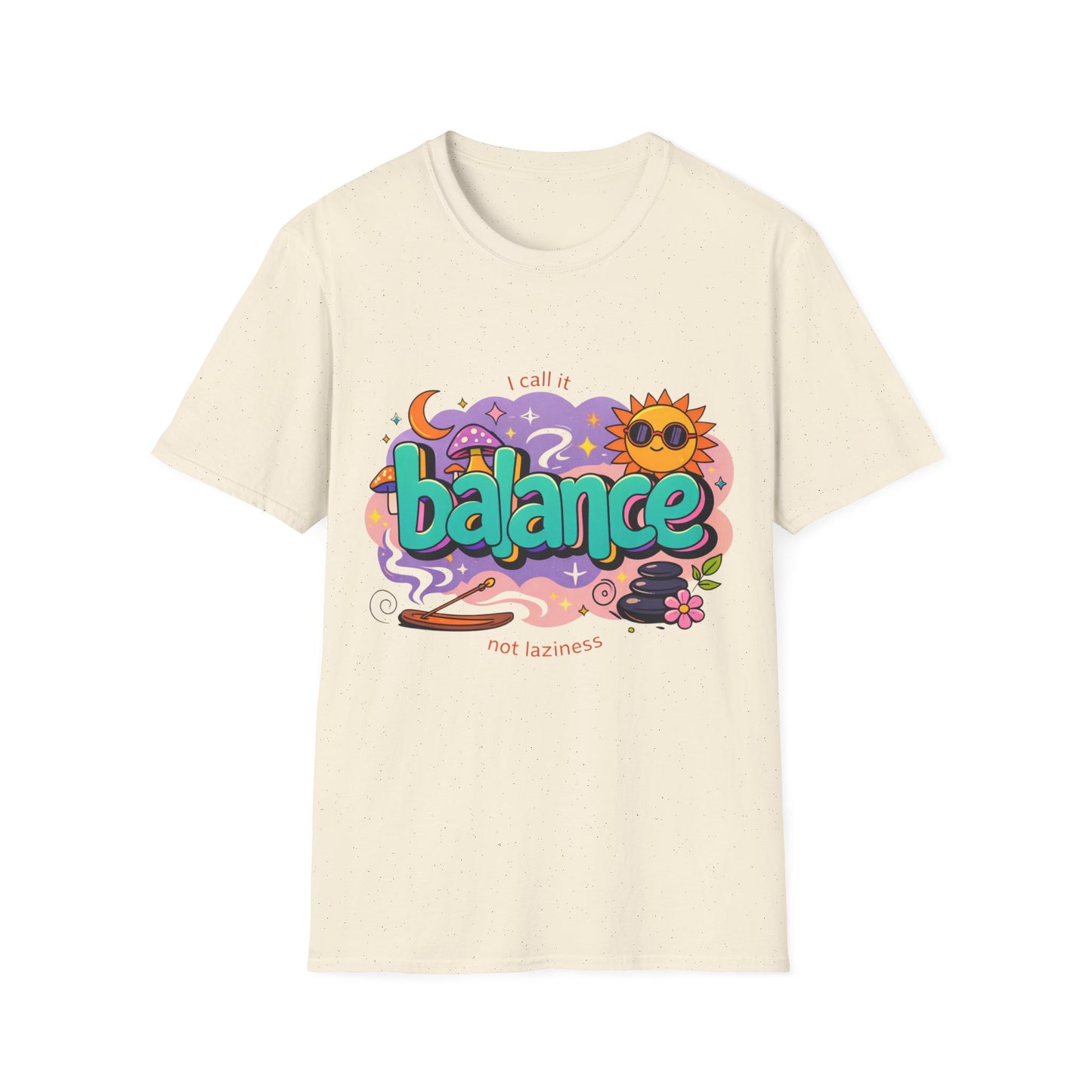 Balance Graphic T-Shirt — "It’s Self-Care Not Laziness" Relaxation Vibe