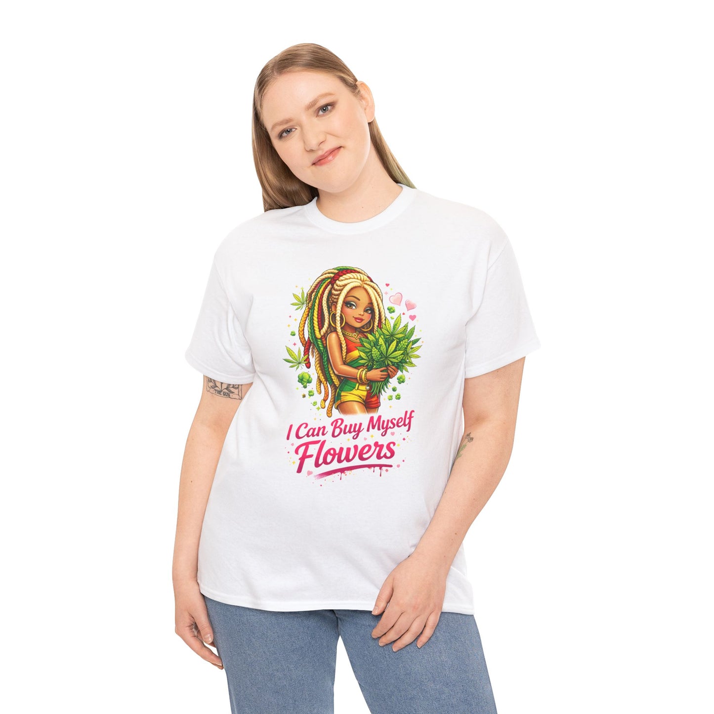 Floral Self-Love Tee — "I Can Buy Myself Flowers" Graphic T-Shirt