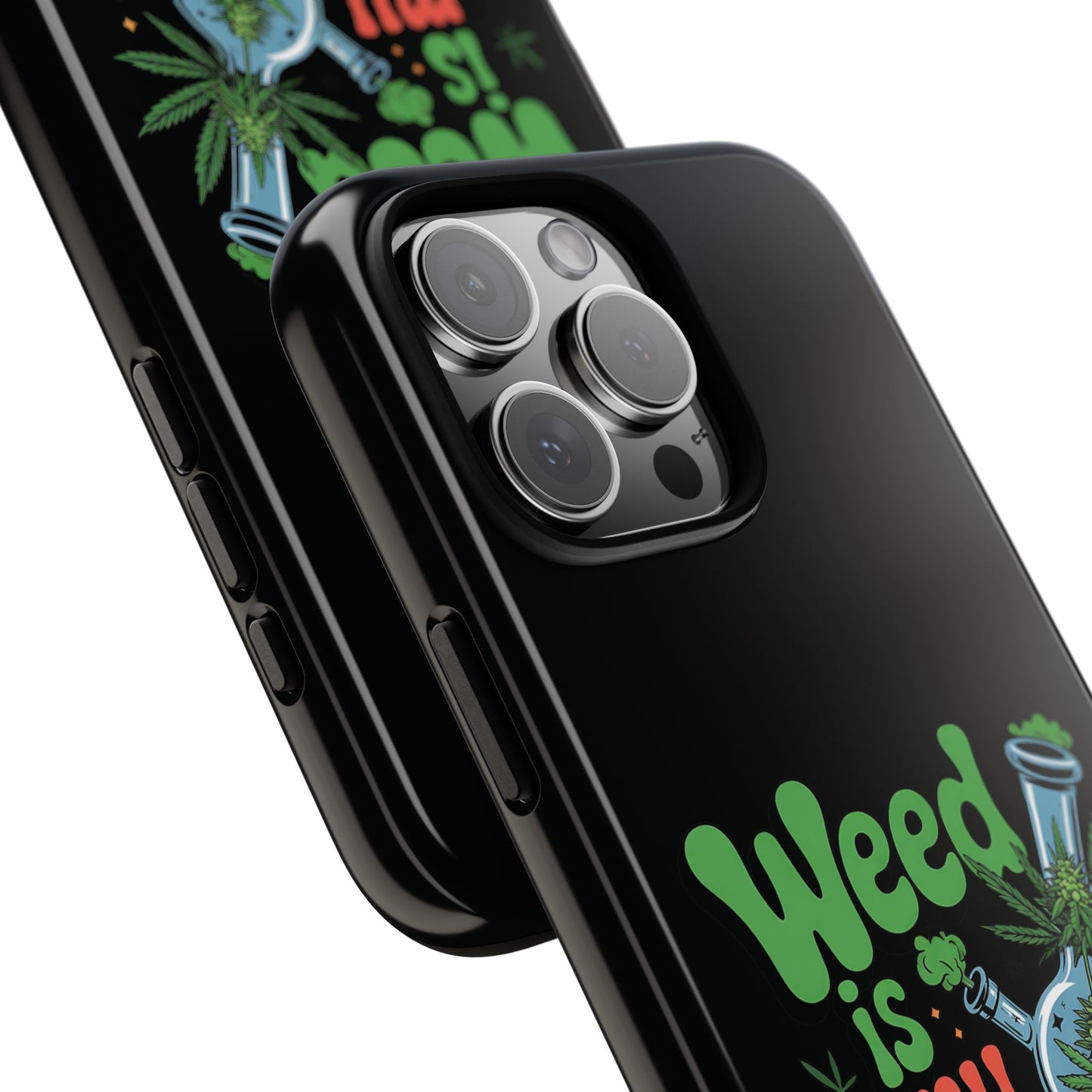 Phone Case — "Weed Is My Therapy" Retro Cannabis Design