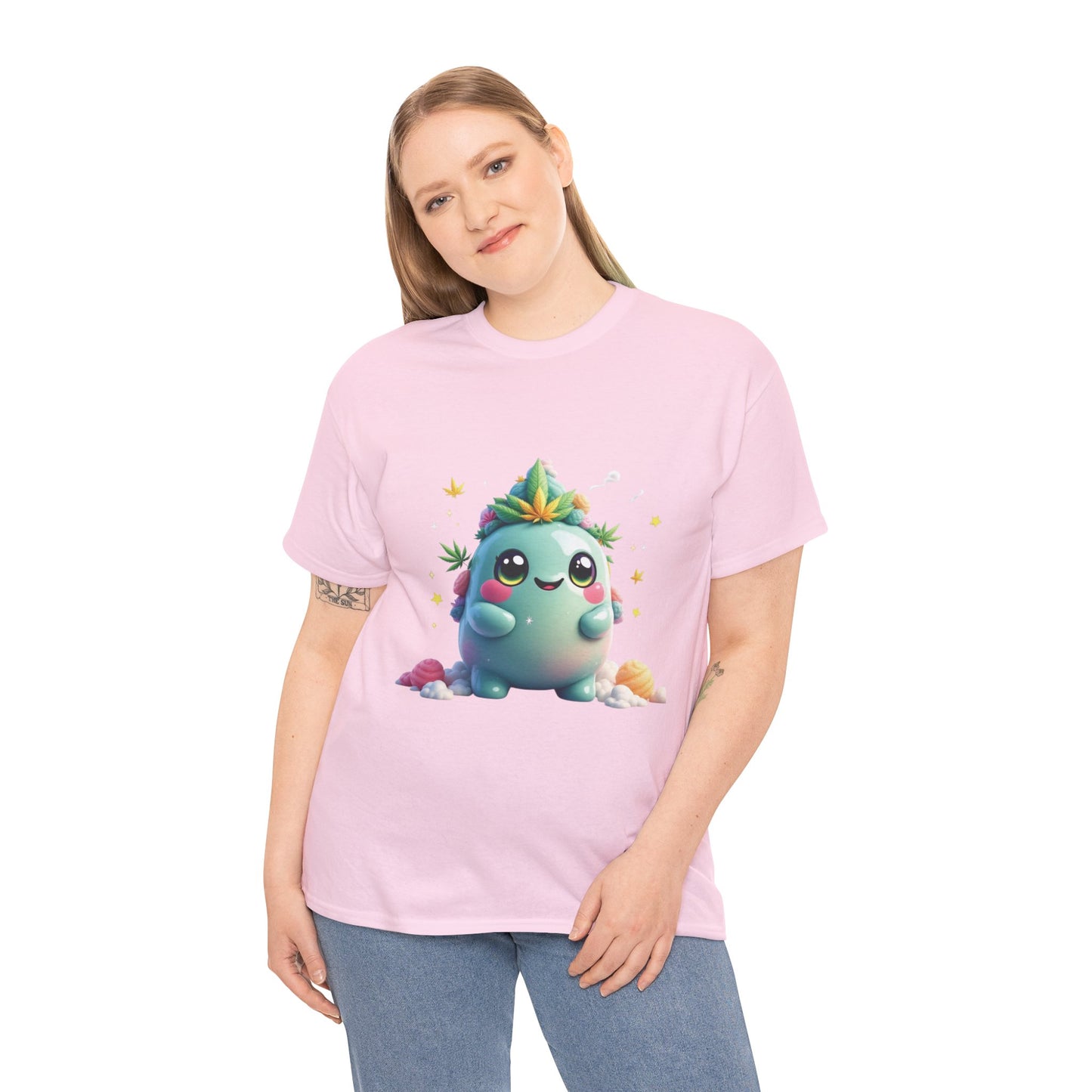 Cute 420 Character T-Shirt — Kawaii Succulent Tee