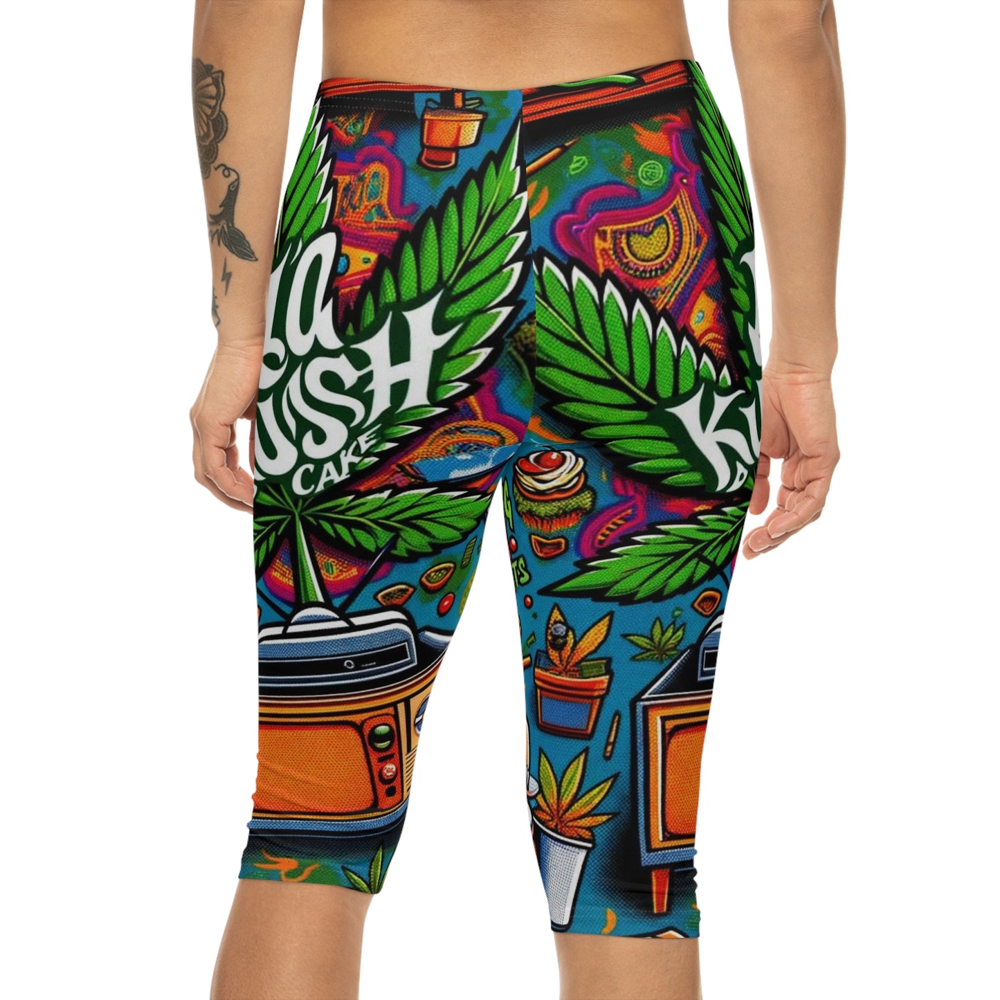 Women’s Capri Leggings LA Kush Cake