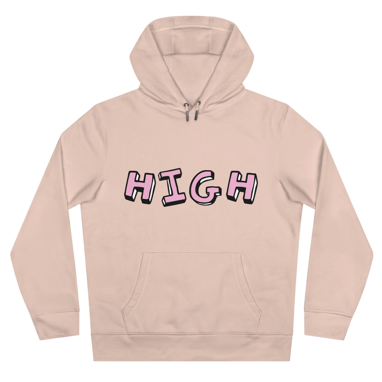 420 Hoodie — "HIGH" Front & "It's 4:20 Baby" Back Graphic Pullover