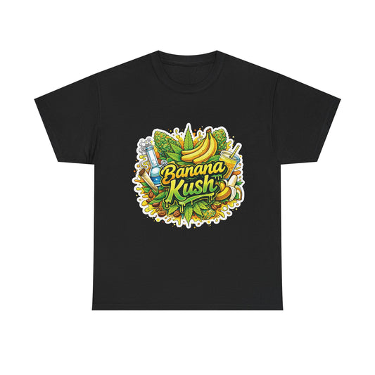 Banana Kush Graphic Tee — Tropical 420 Strain Shirt