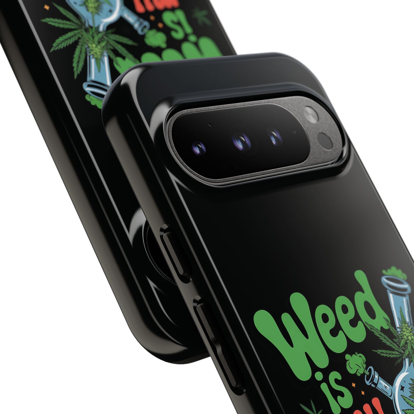 Phone Case — "Weed Is My Therapy" Retro Cannabis Design