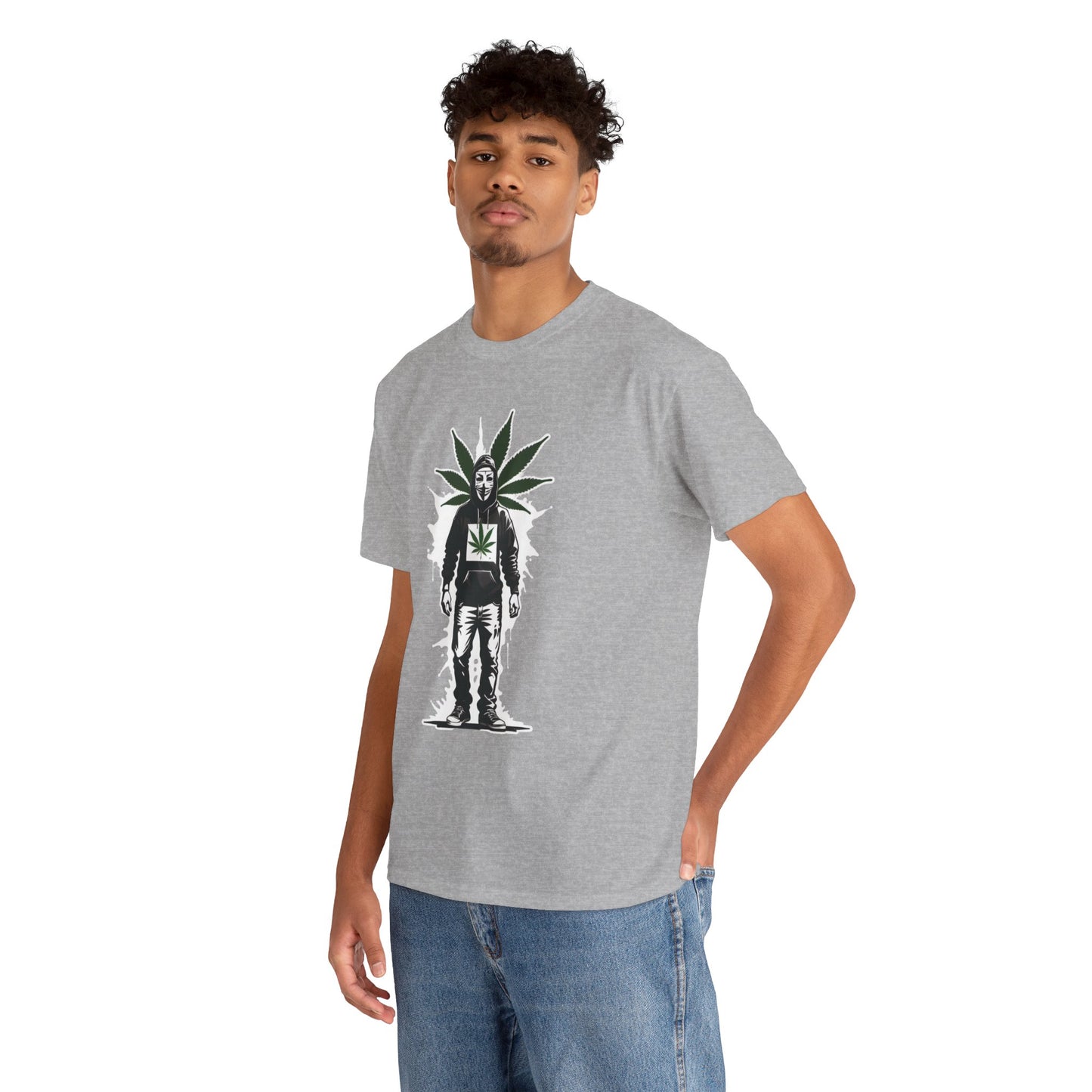 420 Stencil Graphic Tee — Leaf Hoodie Silhouette Shirt