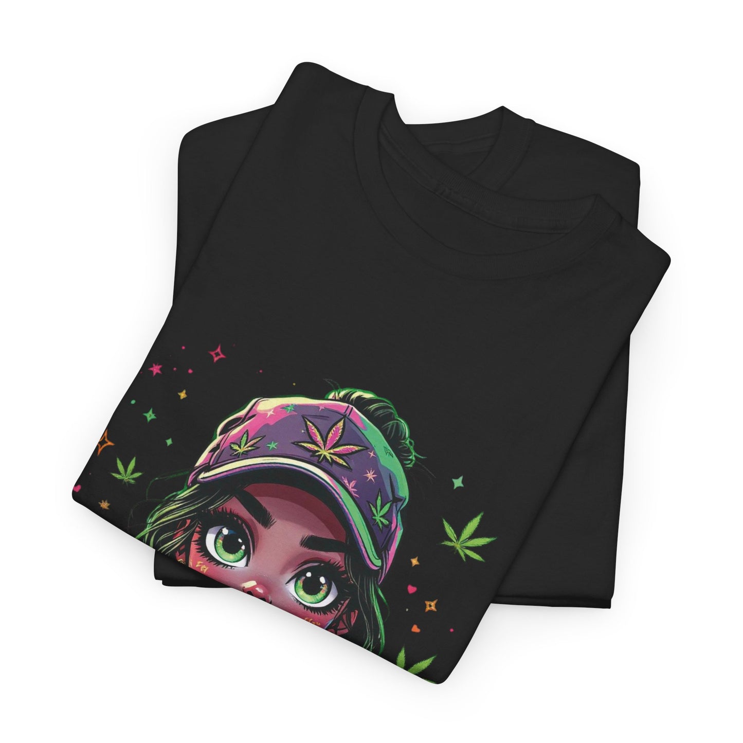Weed Girl Graphic Tee — Cute Stoned Girl Illustration T-Shirt