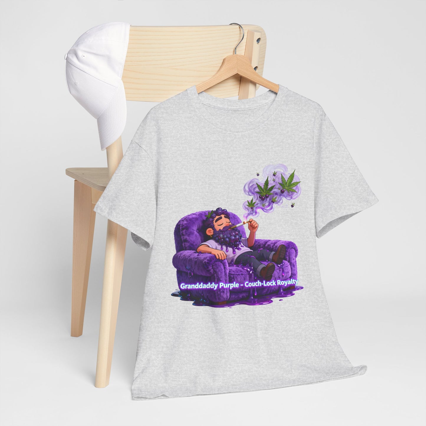 Couchlock Purple T‑Shirt — 'Couchlock Purple • Couch Back Slayin'' Relaxed Weed Vibe Tee