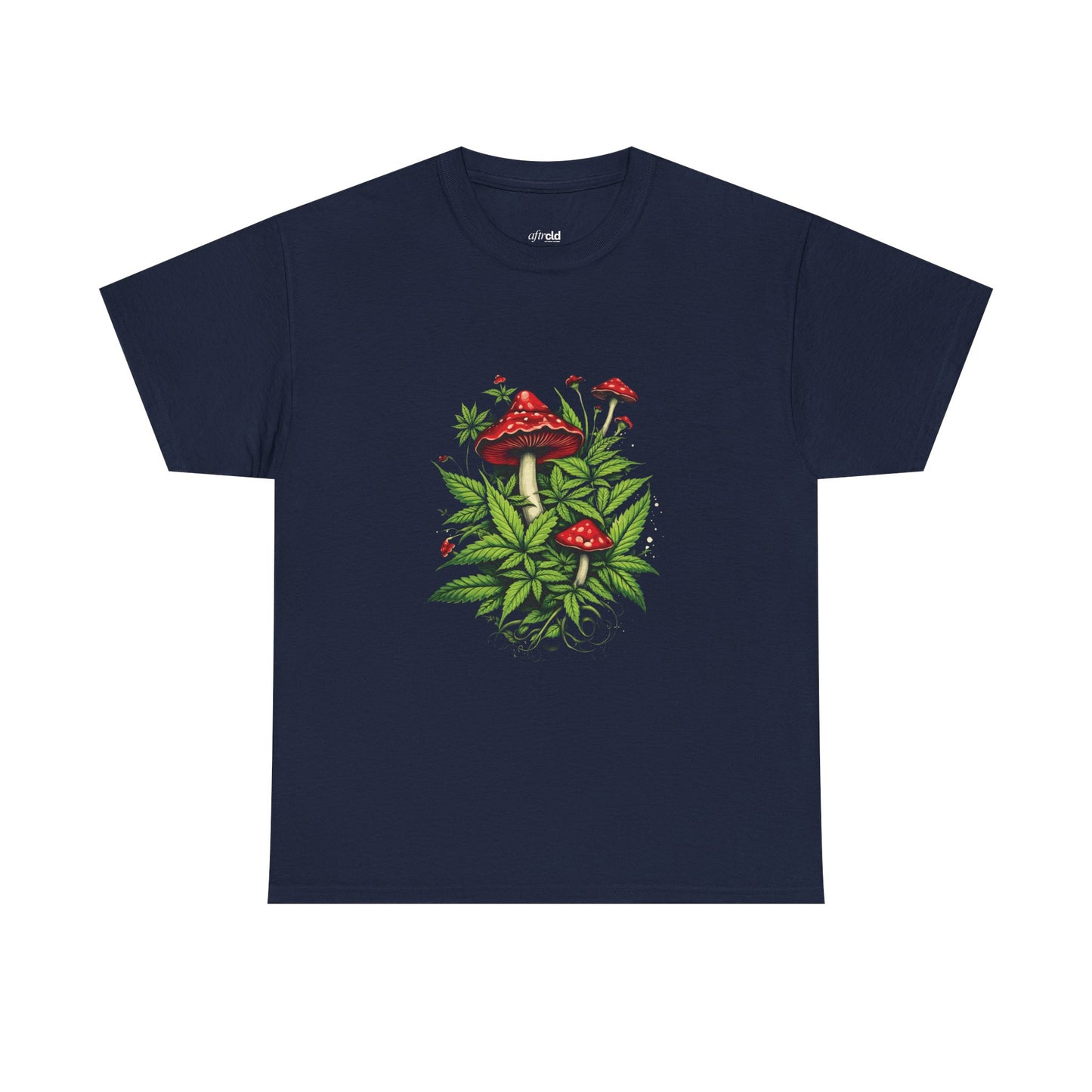 Mushroom Garden T-Shirt — Red Toadstool Botanical Tee
