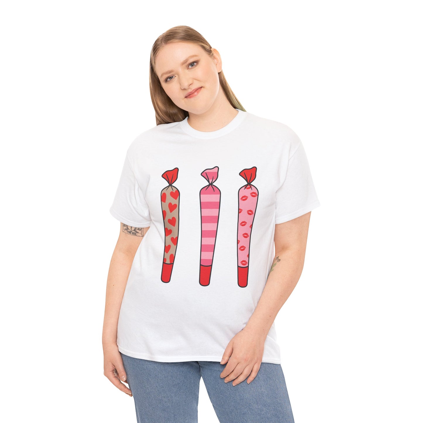 Valentine Joints Tee — Cute Pink Heart Joint Graphic T-Shirt