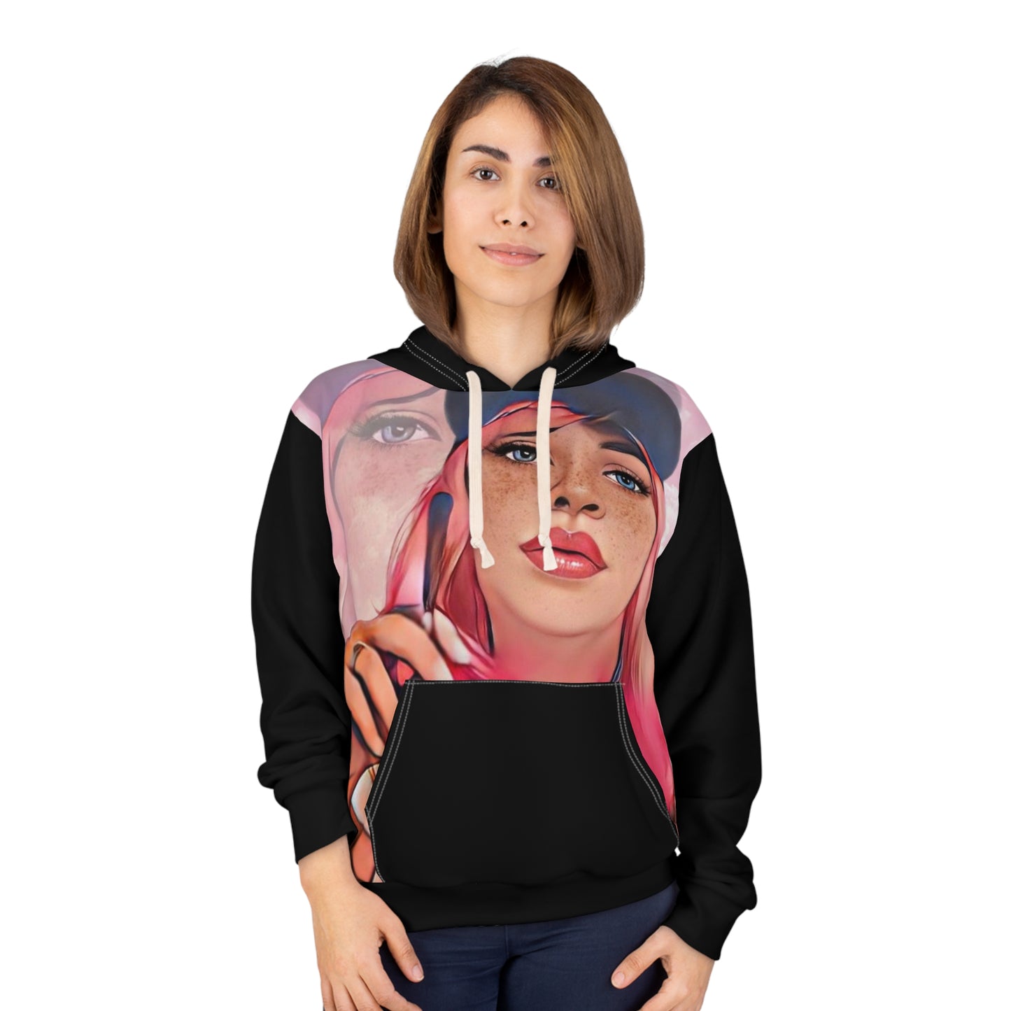 Smoking Girl Pullover Hoodie | Gift For Her