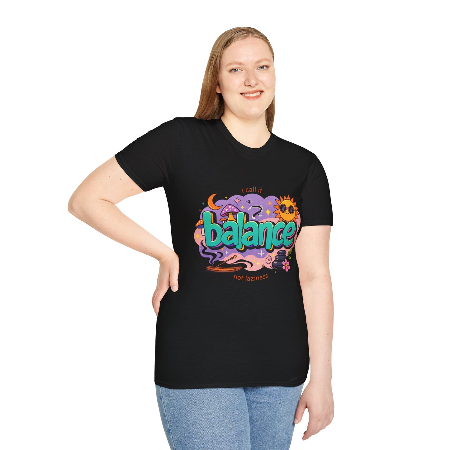Balance Graphic T-Shirt — "It’s Self-Care Not Laziness" Relaxation Vibe